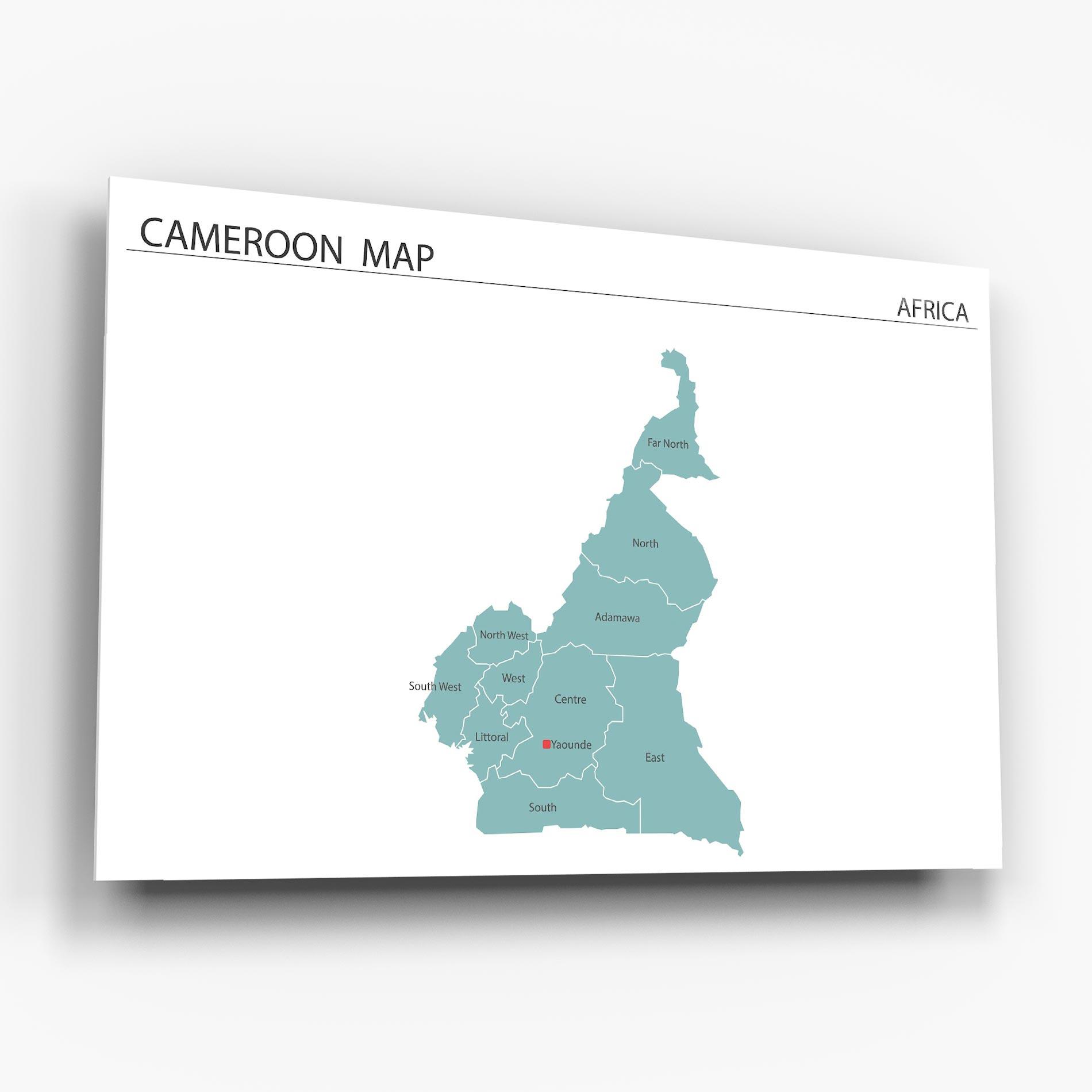 Obraz na Szkle Cameroon Map mockup 6
