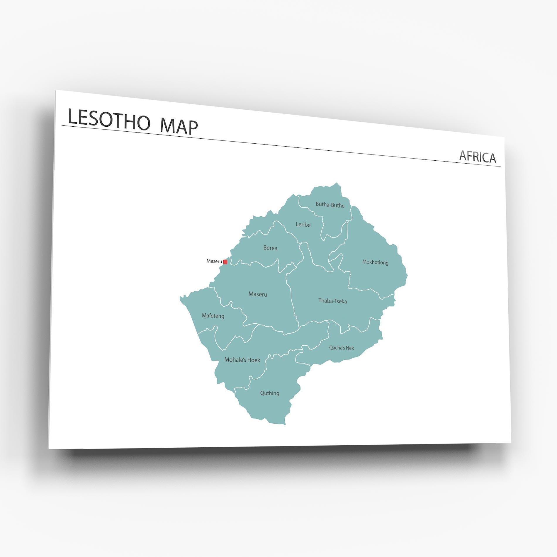 Obraz na Szkle Lesotho Map mockup 6