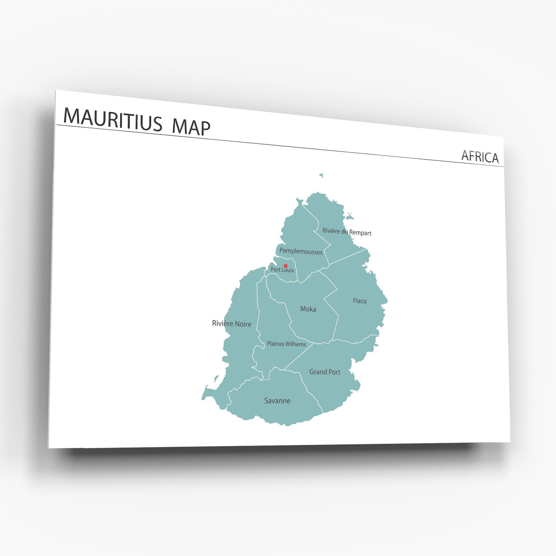 Obraz na Szkle Mauritius Map mockup 6