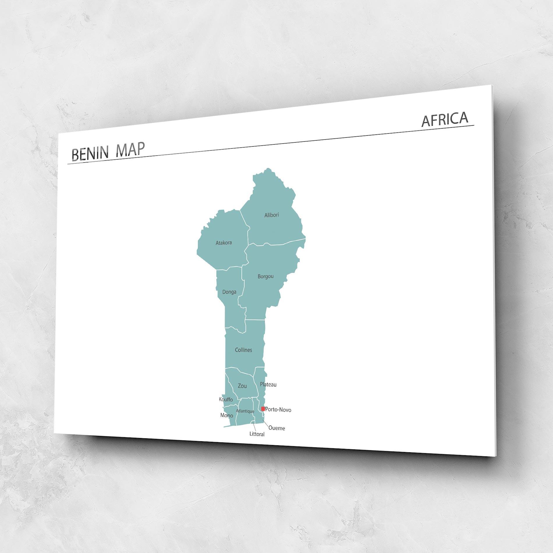 Obraz na Szkle Benin Map mockup 1