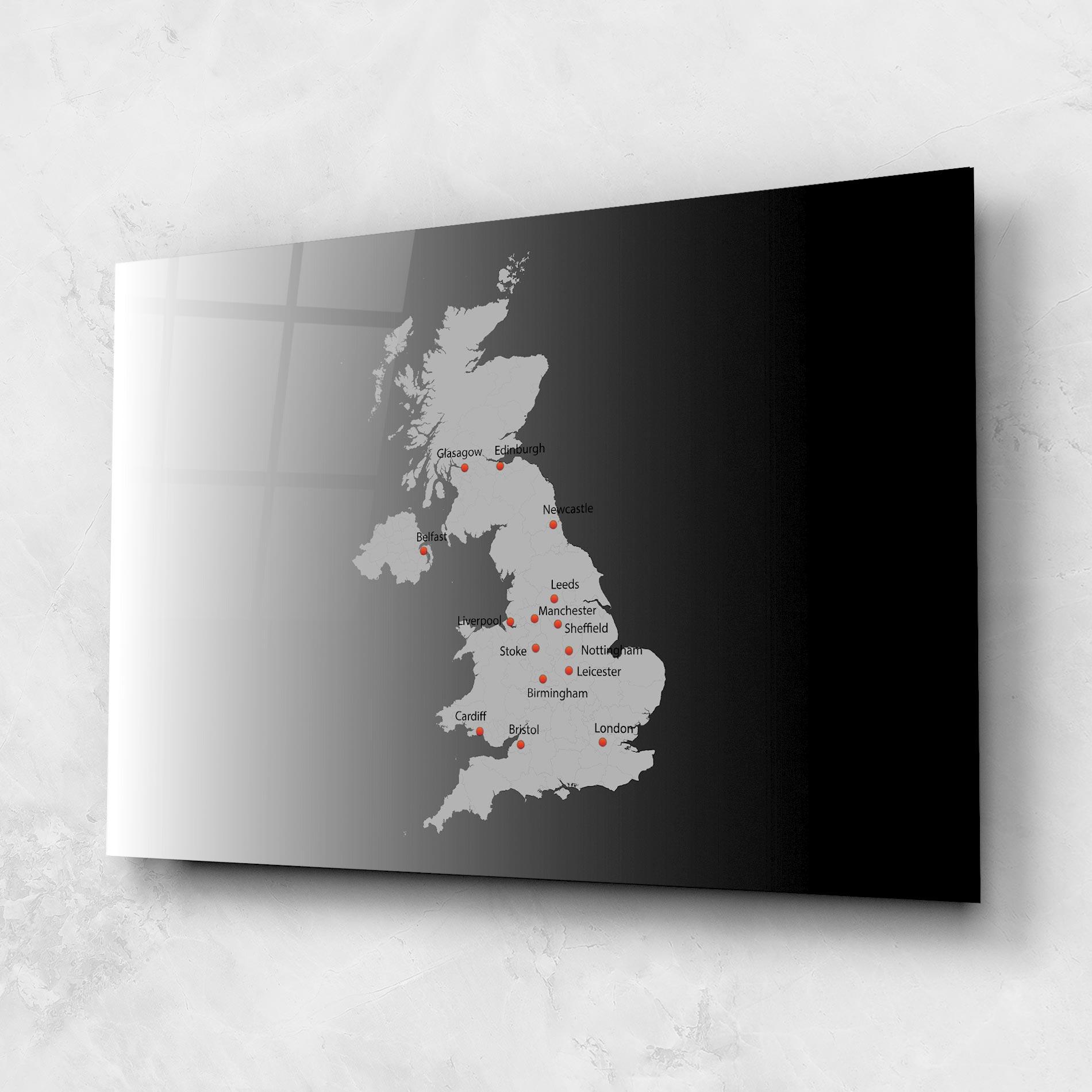 Obraz na Szkle Uk Map mockup 1