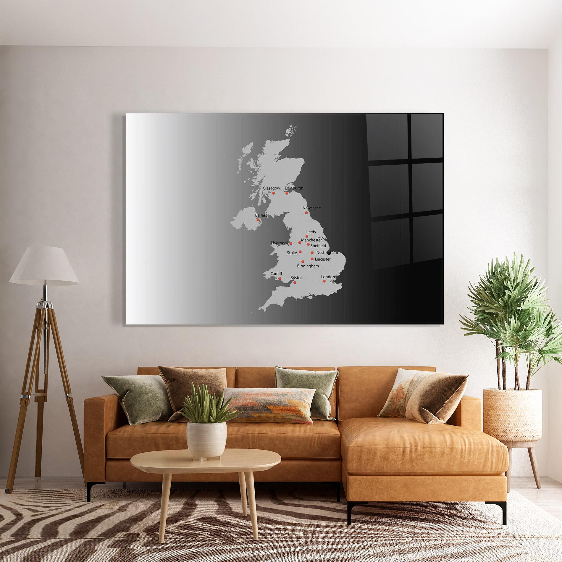 Obraz na Szkle Uk Map mockup 7