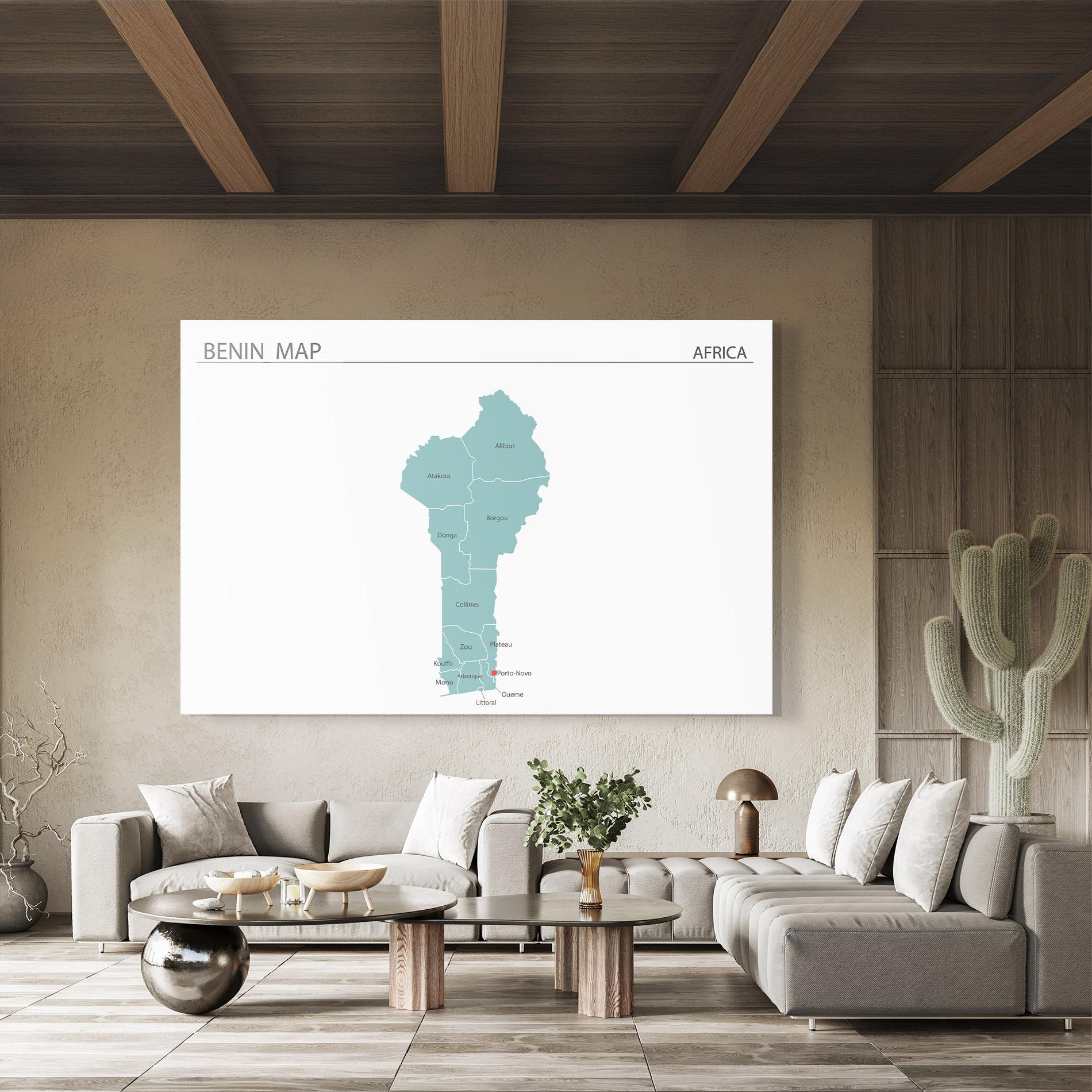 Obraz na Szkle Benin Map mockup 8