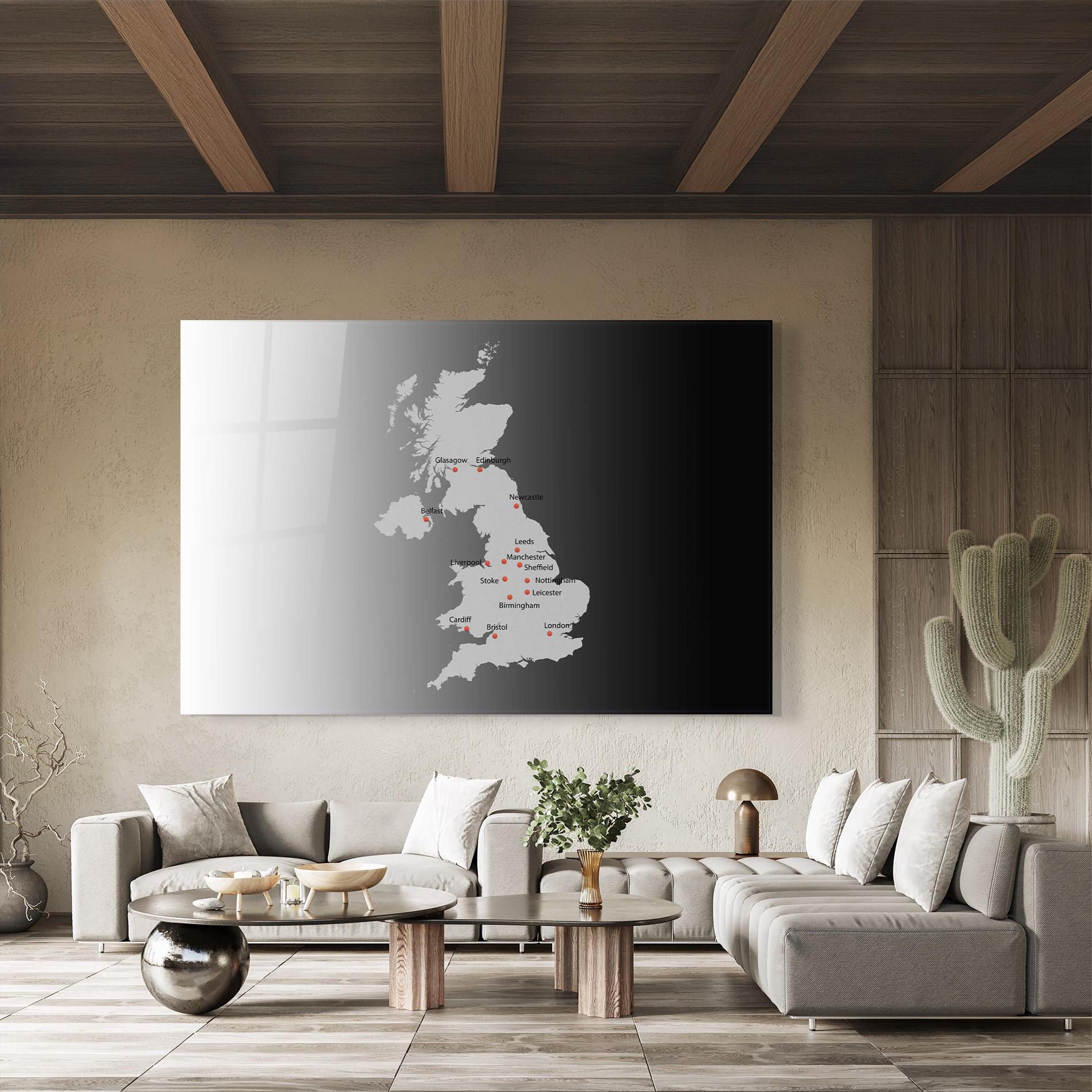 Obraz na Szkle Uk Map mockup 8