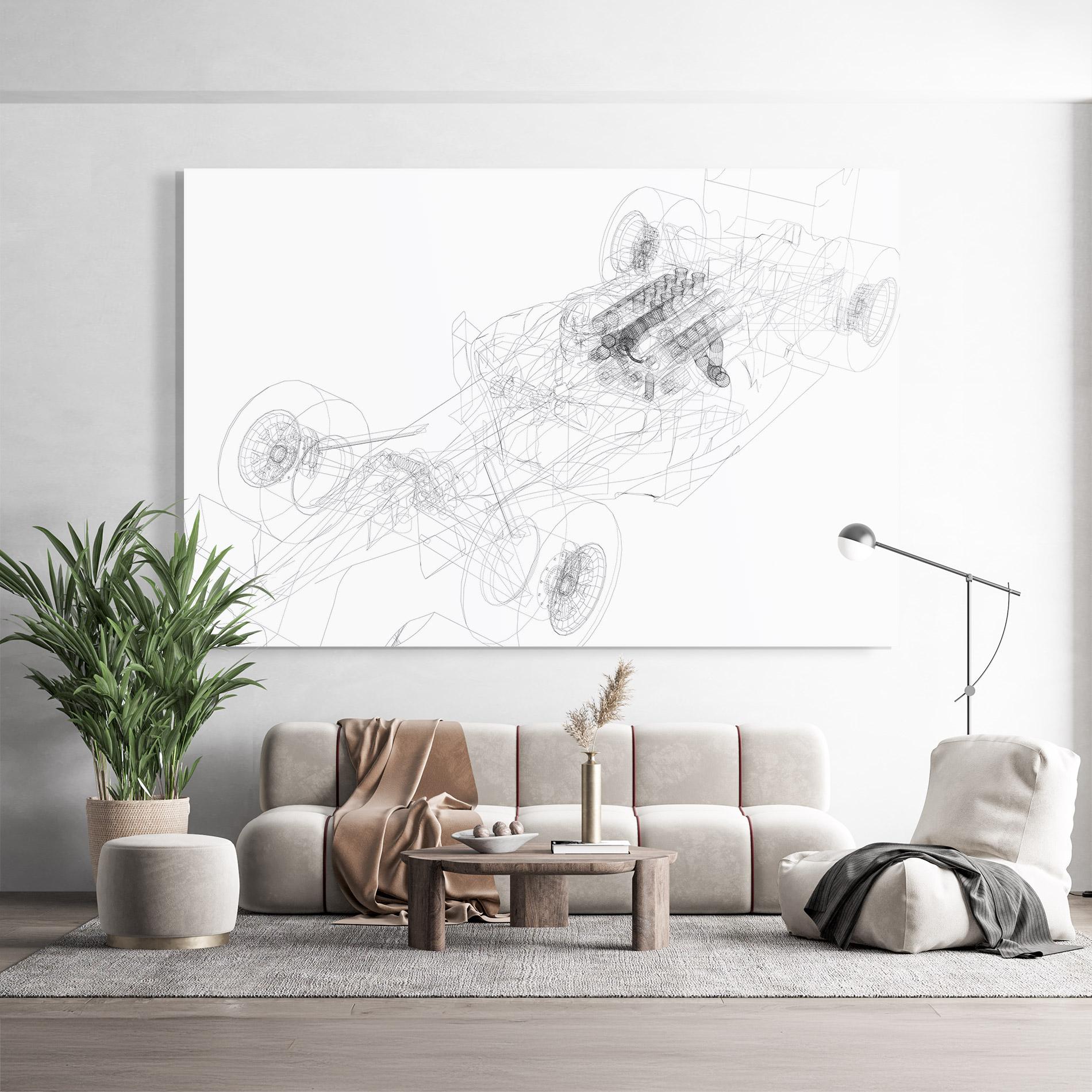 Obraz na Szkle F1 Line Car mockup 9