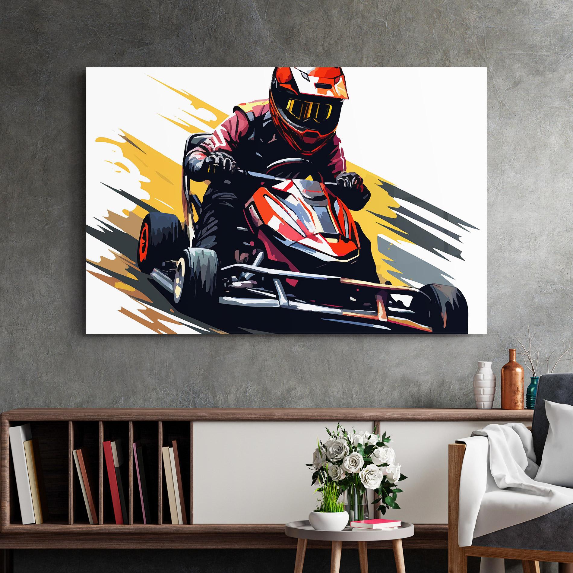 Obraz na Szkle Red Race F1 Car mockup 2