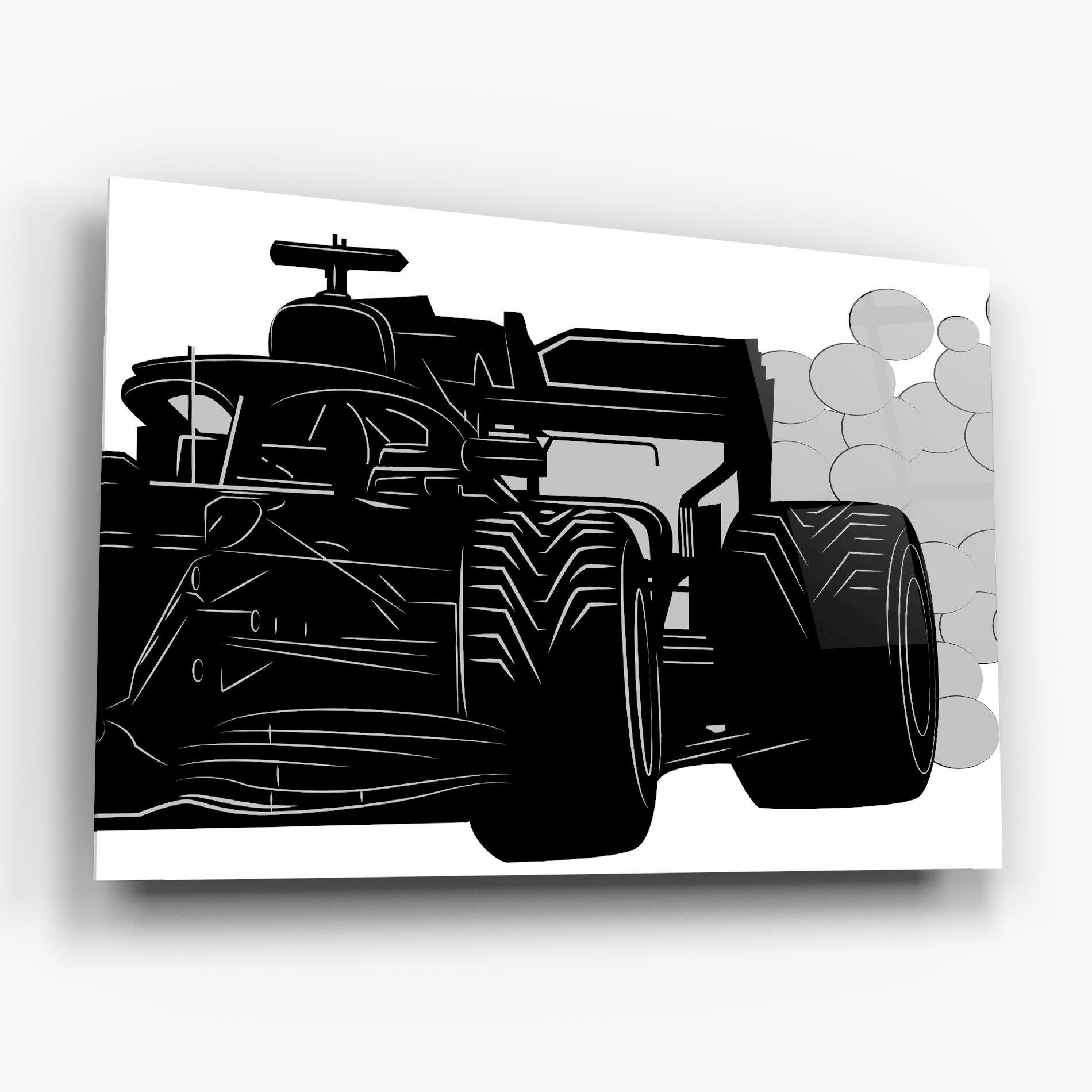 Obraz na Szkle Car F1 Smoke mockup 6