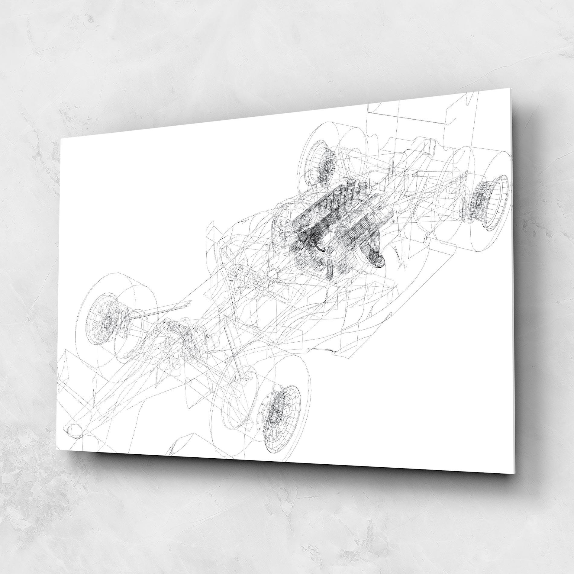 Obraz na Szkle F1 Line Car mockup 1