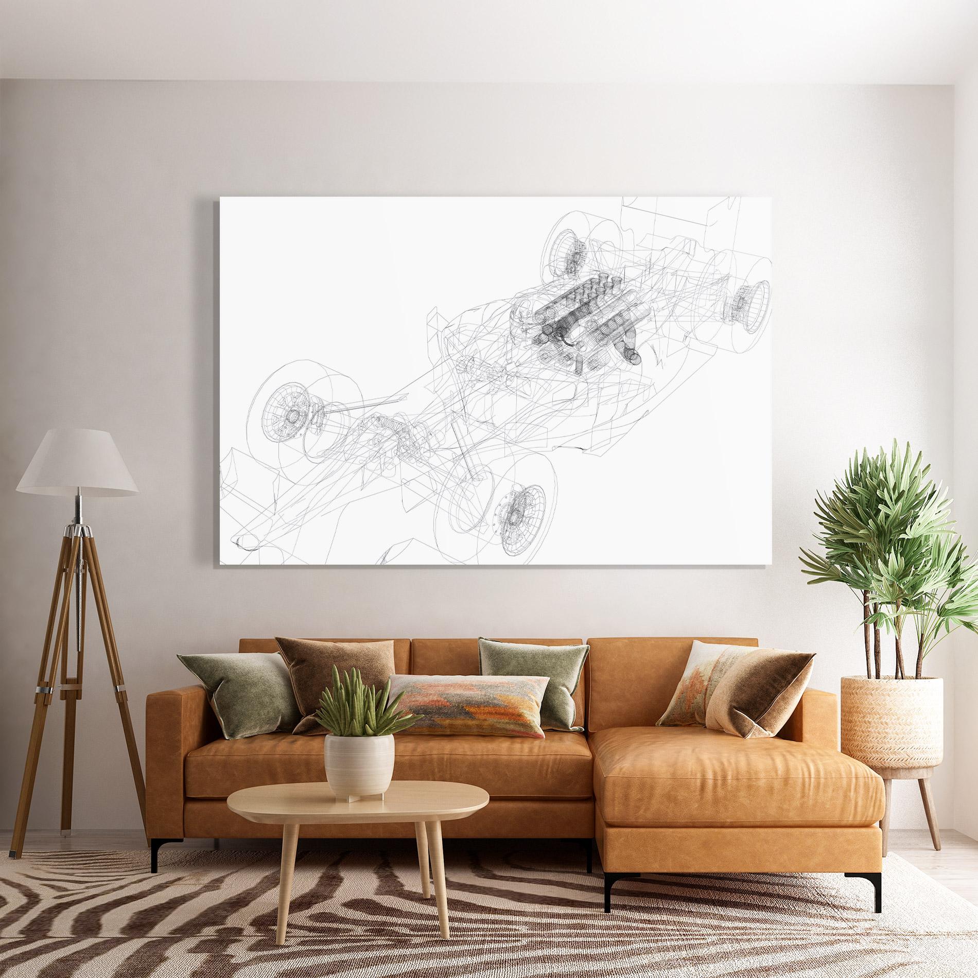 Obraz na Szkle F1 Line Car mockup 7