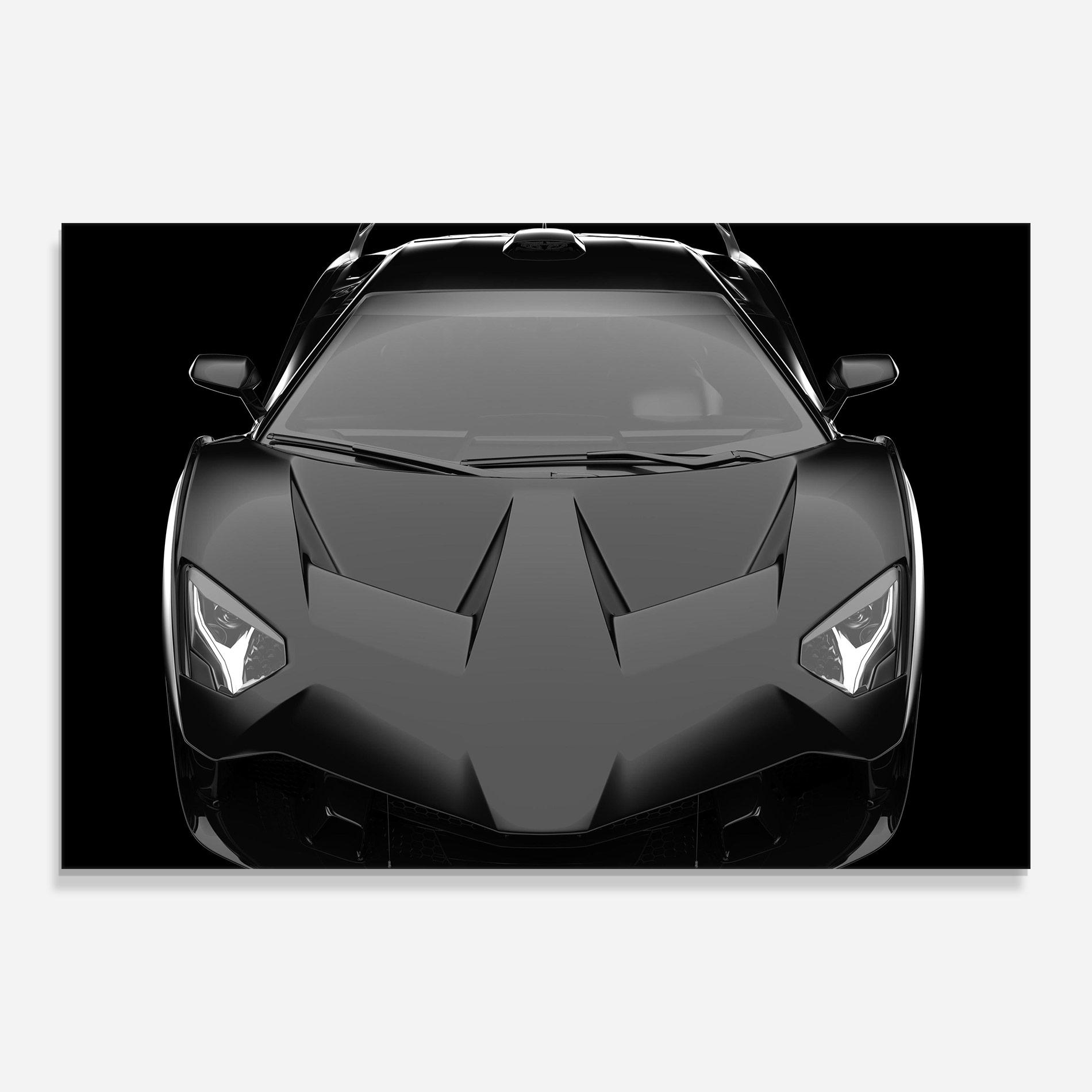 Obraz na Szkle Black Matte Lambo mockup 0