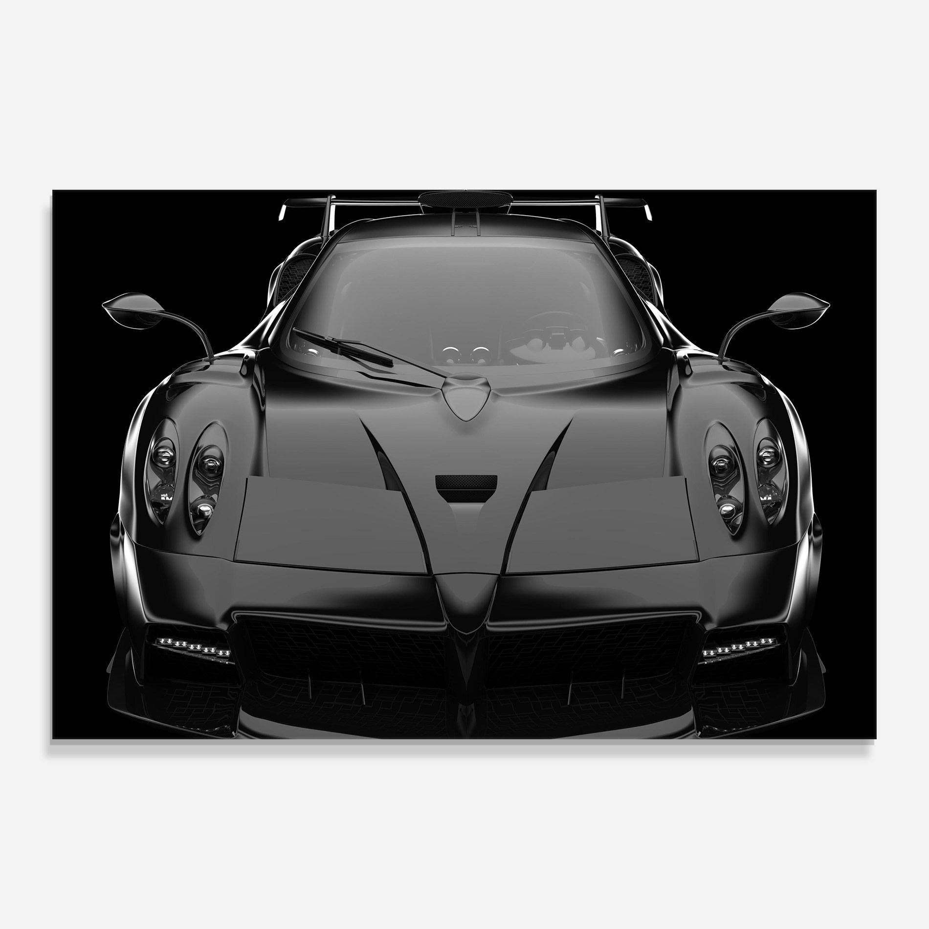 Obraz na Szkle Black Matte Pagani mockup 0
