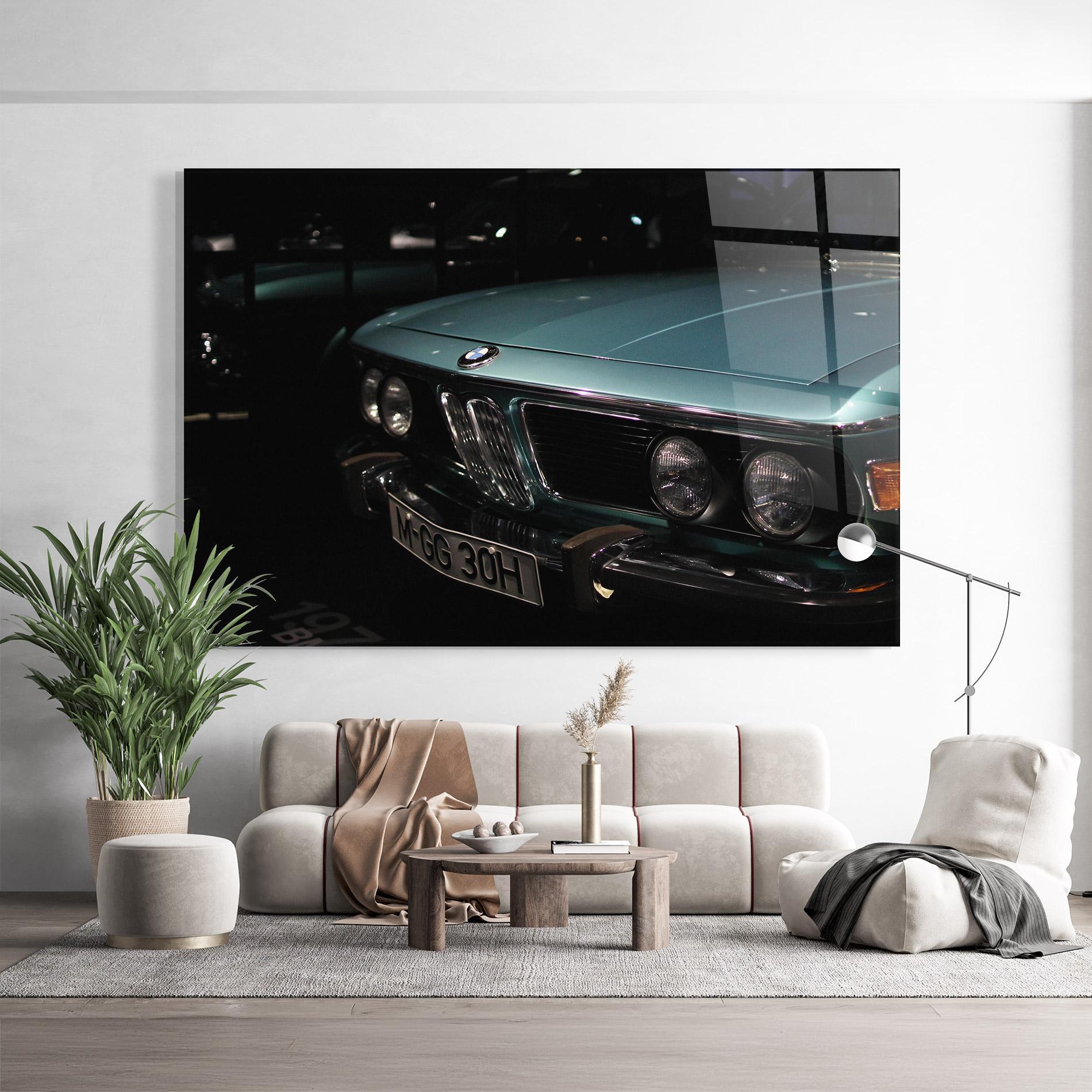 Obraz na Szkle Old Bmw Headlight mockup 9