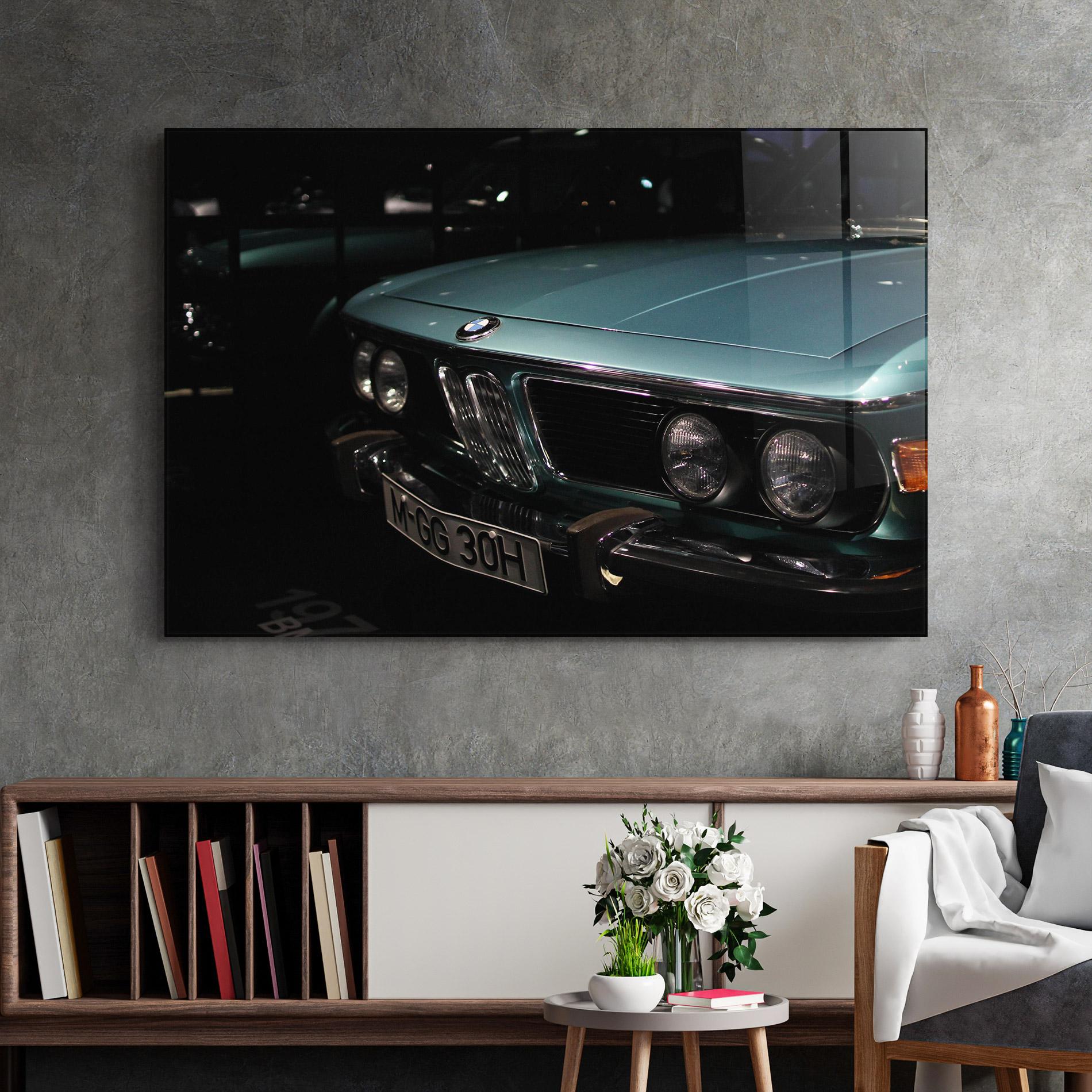 Obraz na Szkle Old Bmw Headlight mockup 2