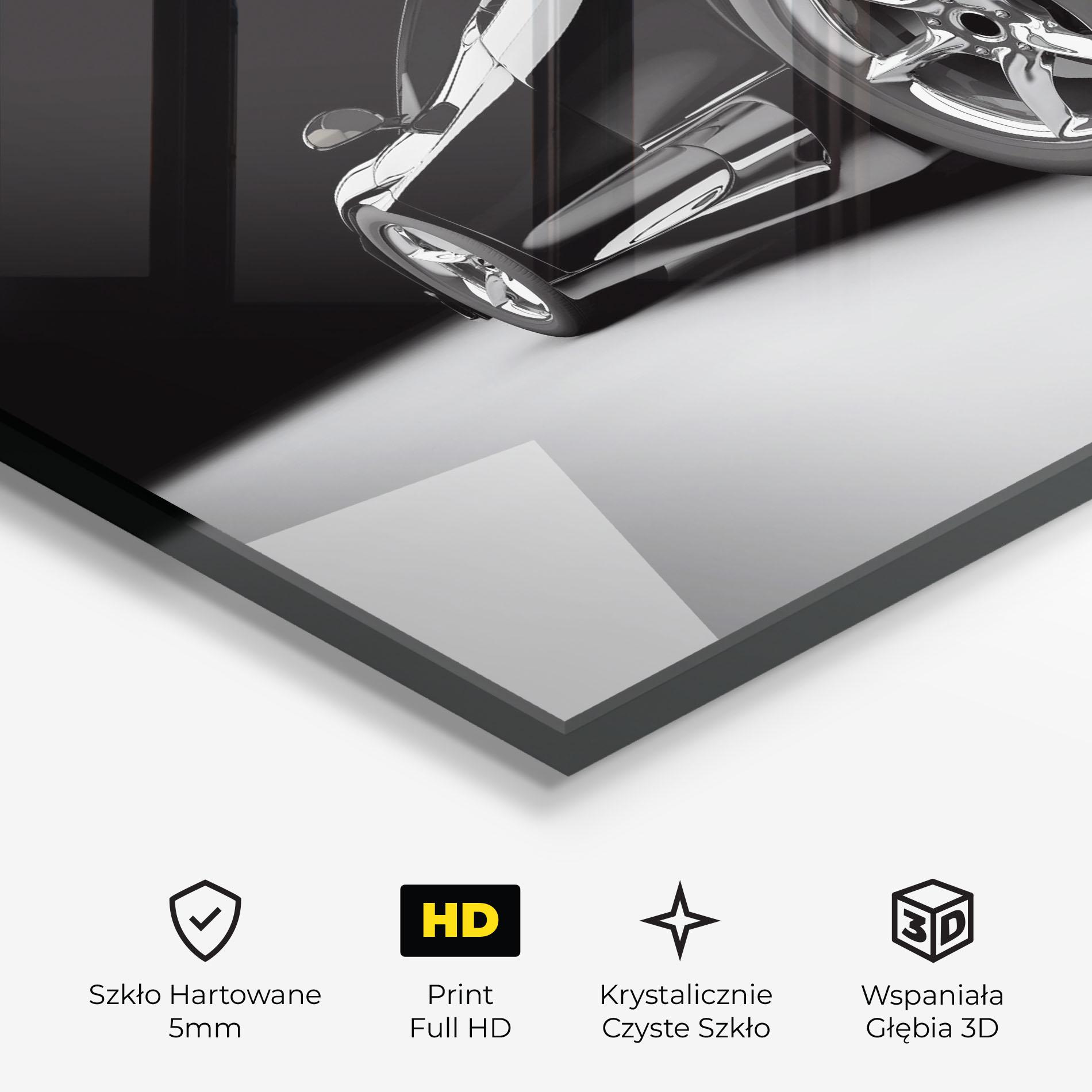 Obraz na Szkle Black Sport Car mockup 3