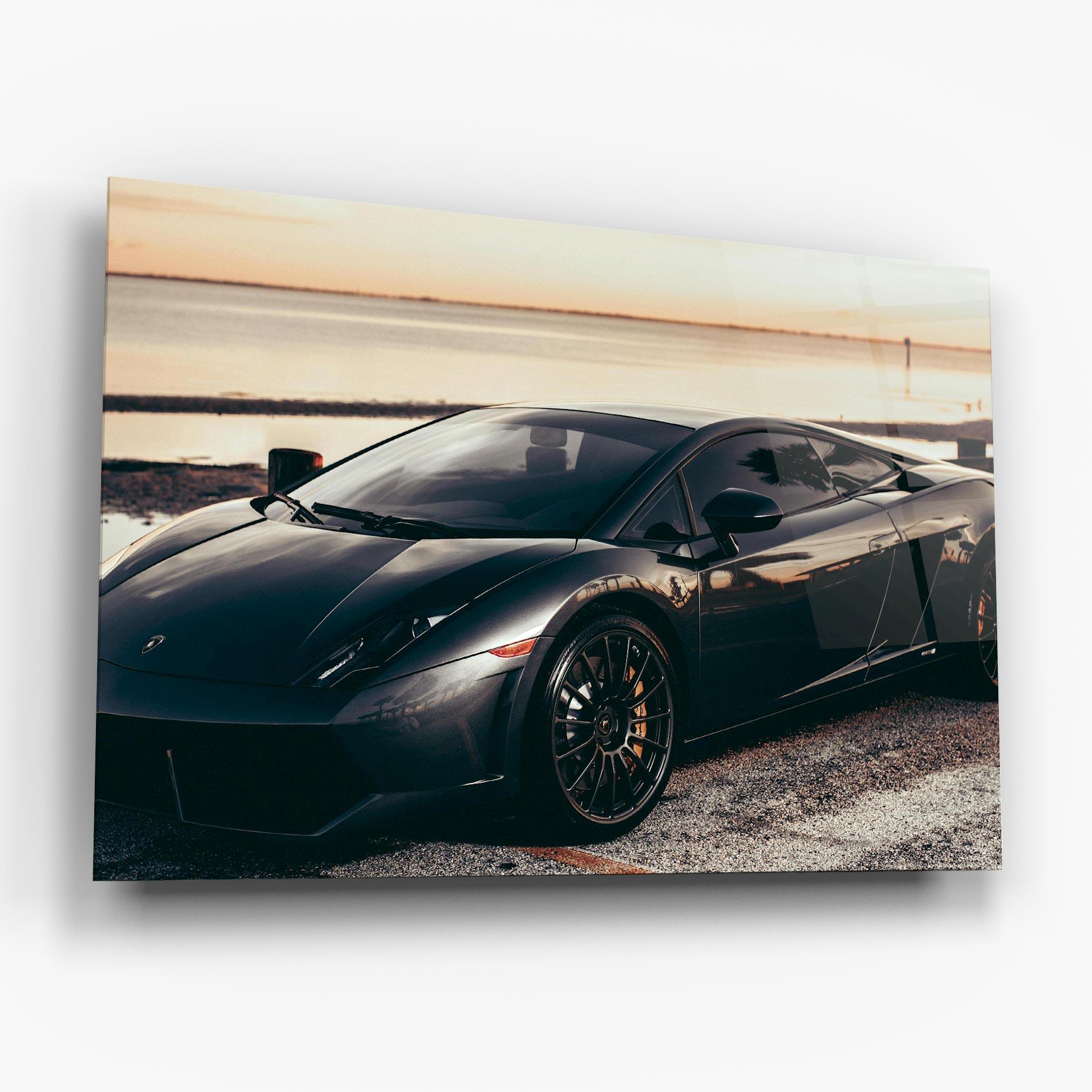 Obraz na Szkle Black Lambo Sea mockup 6