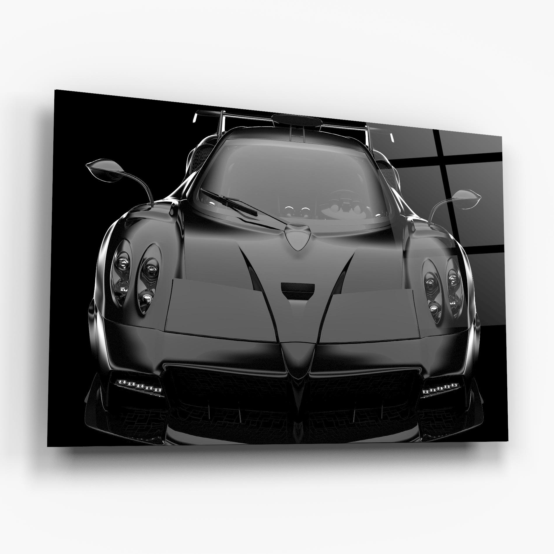 Obraz na Szkle Black Matte Pagani mockup 6