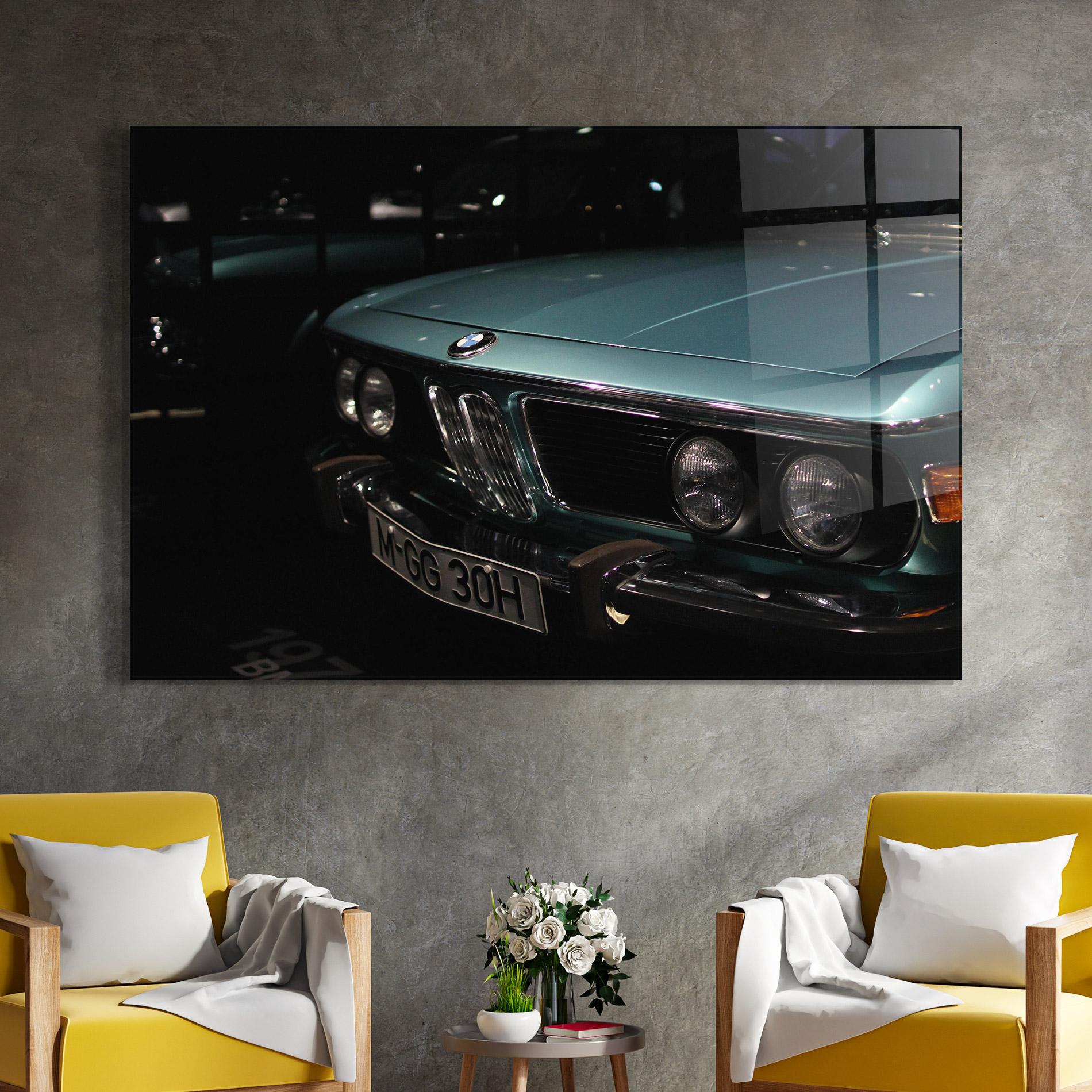 Obraz na Szkle Old Bmw Headlight mockup 4