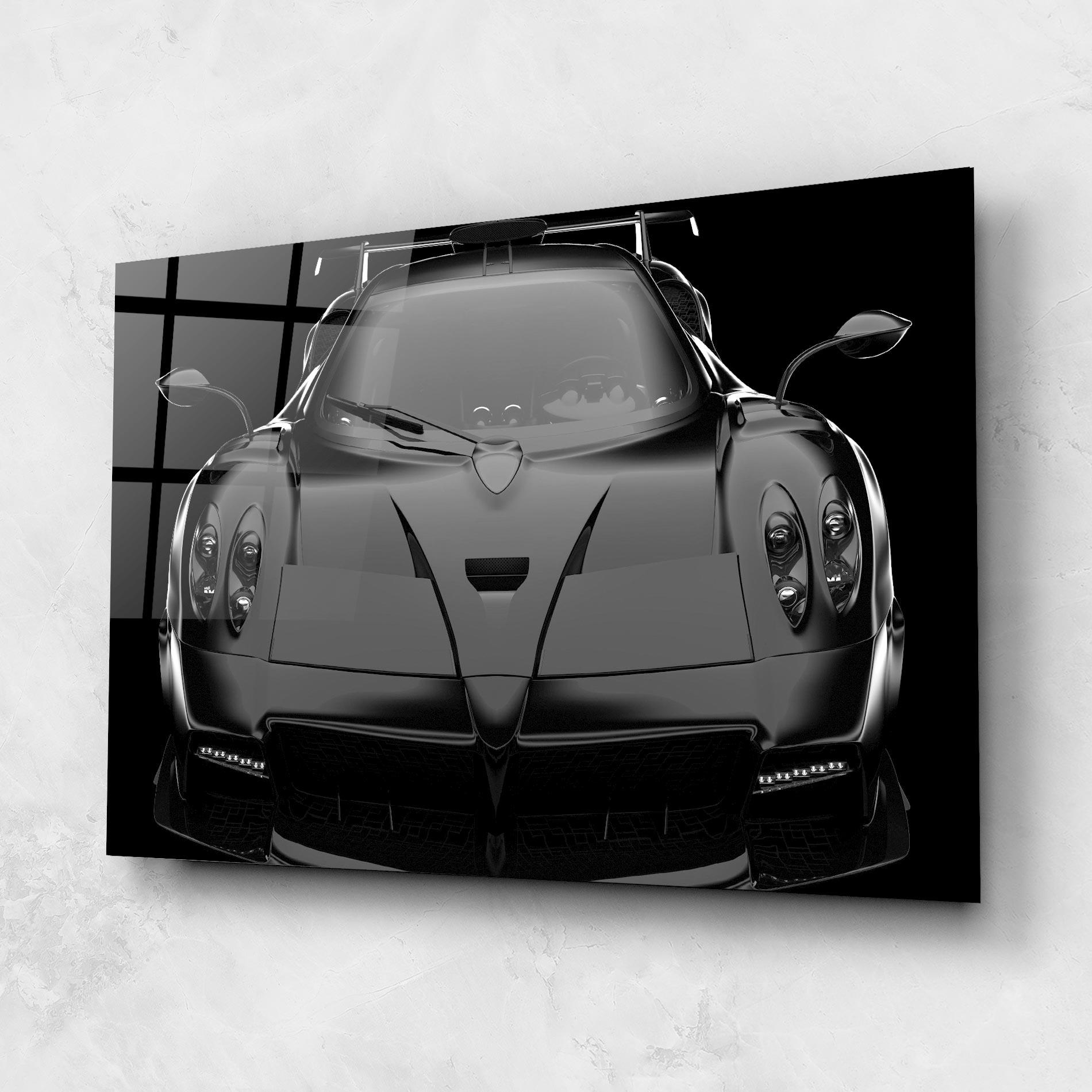 Obraz na Szkle Black Matte Pagani mockup 1