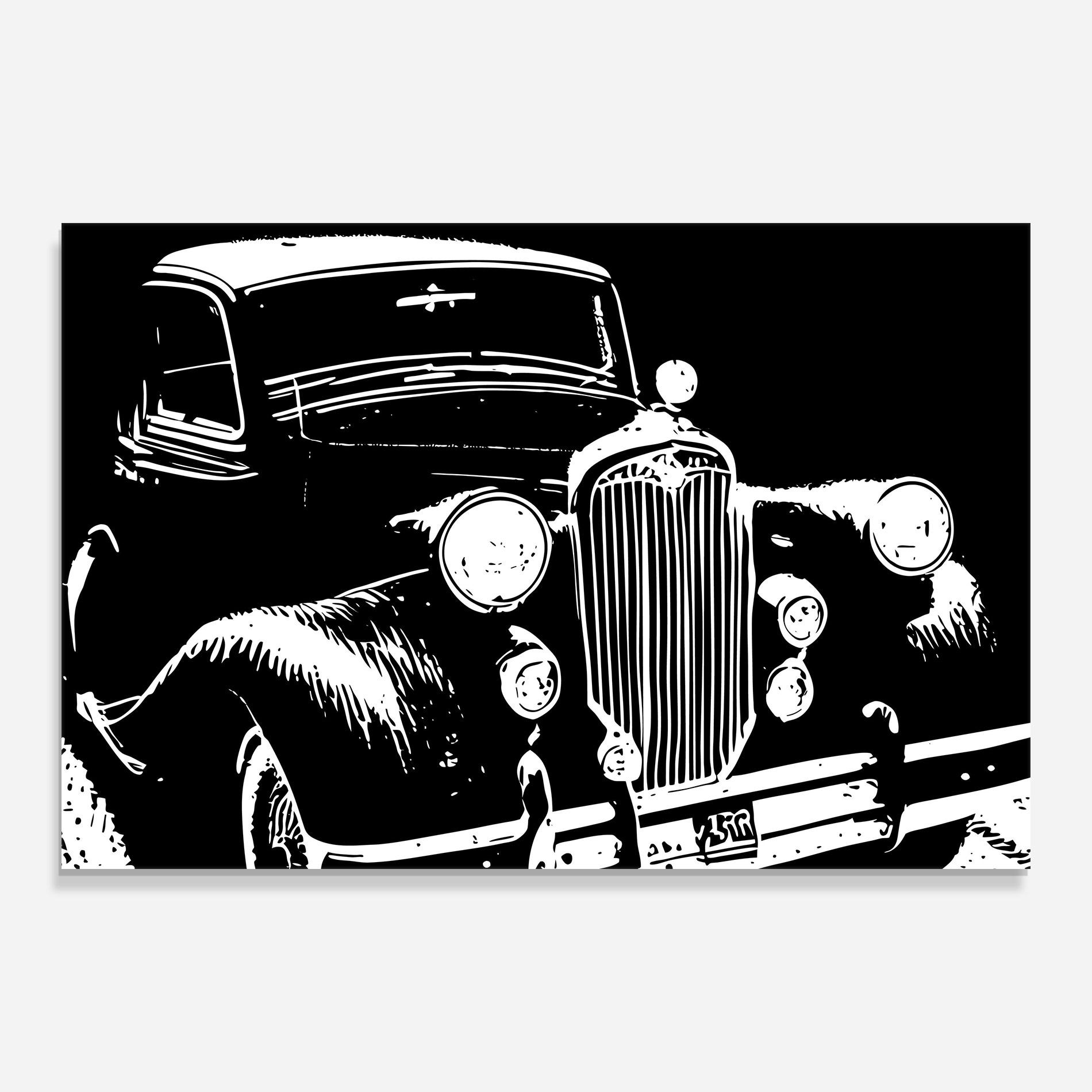 Obraz na Szkle Old Car mockup 0