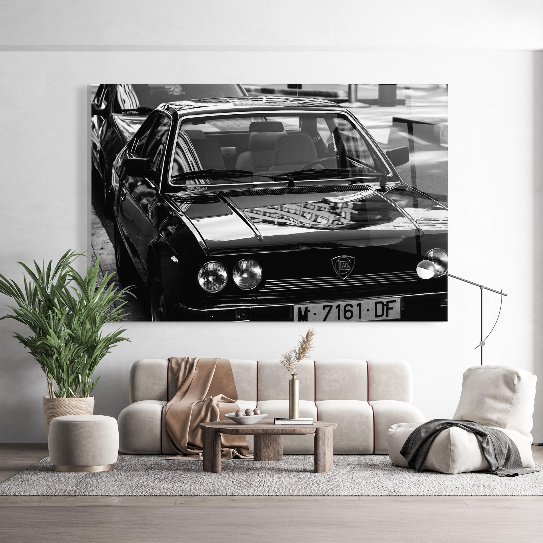 Obraz na Szkle Black Shiny Car mockup 9