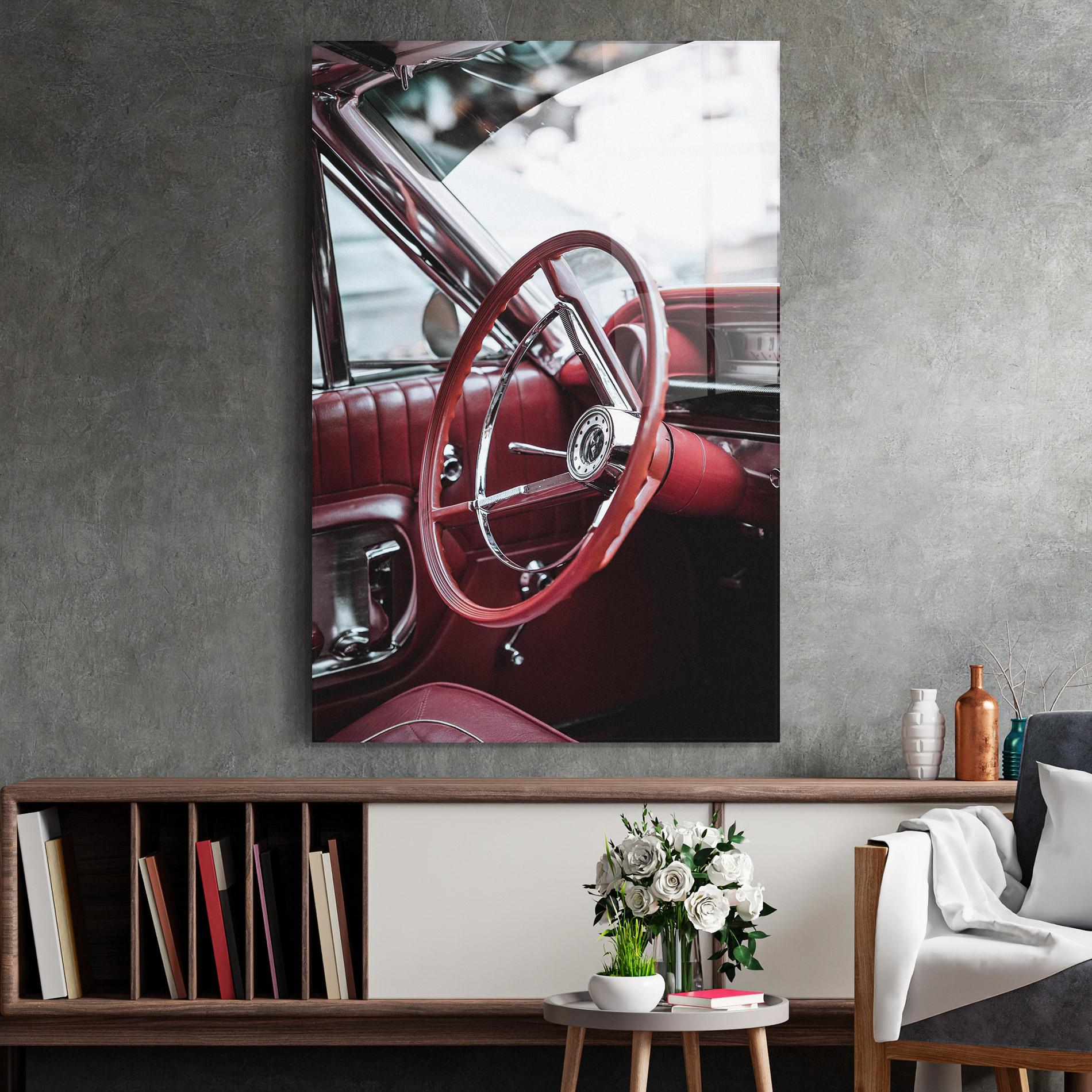 Obraz na Szkle Red Steering Wheel mockup 2