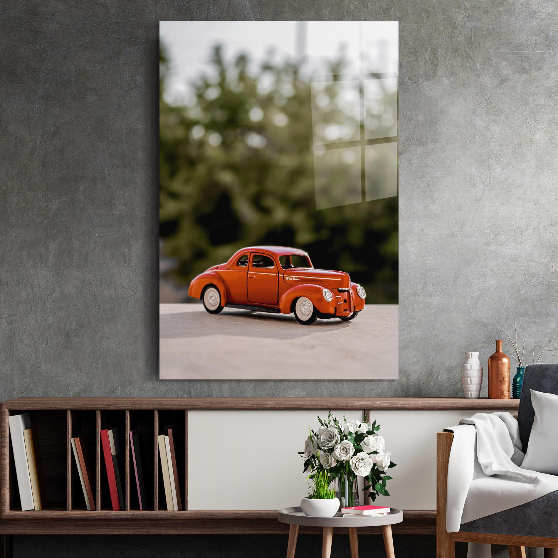 Obraz na Szkle Vintage Orange Toy mockup 2