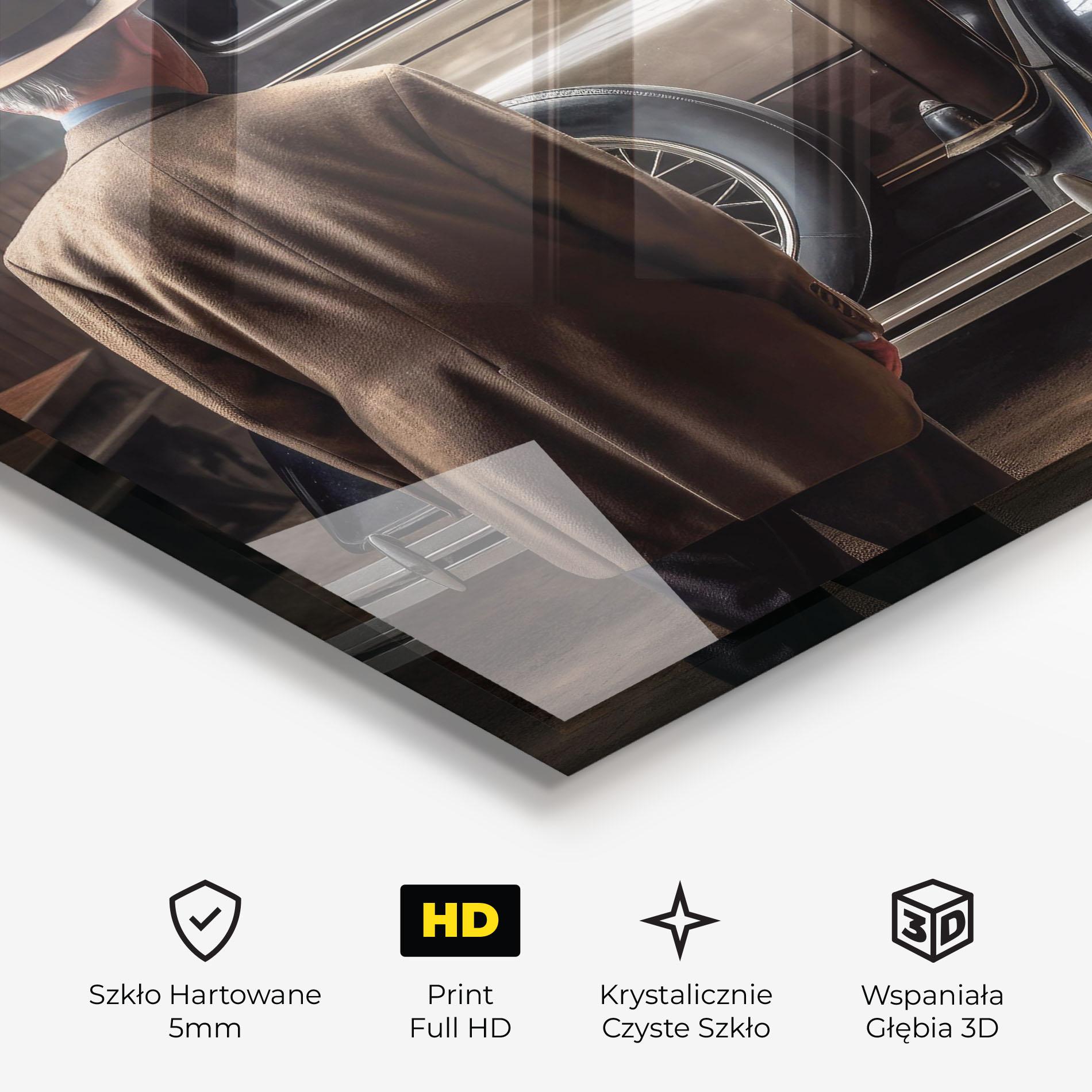 Obraz na Szkle American Vintage Car mockup 3