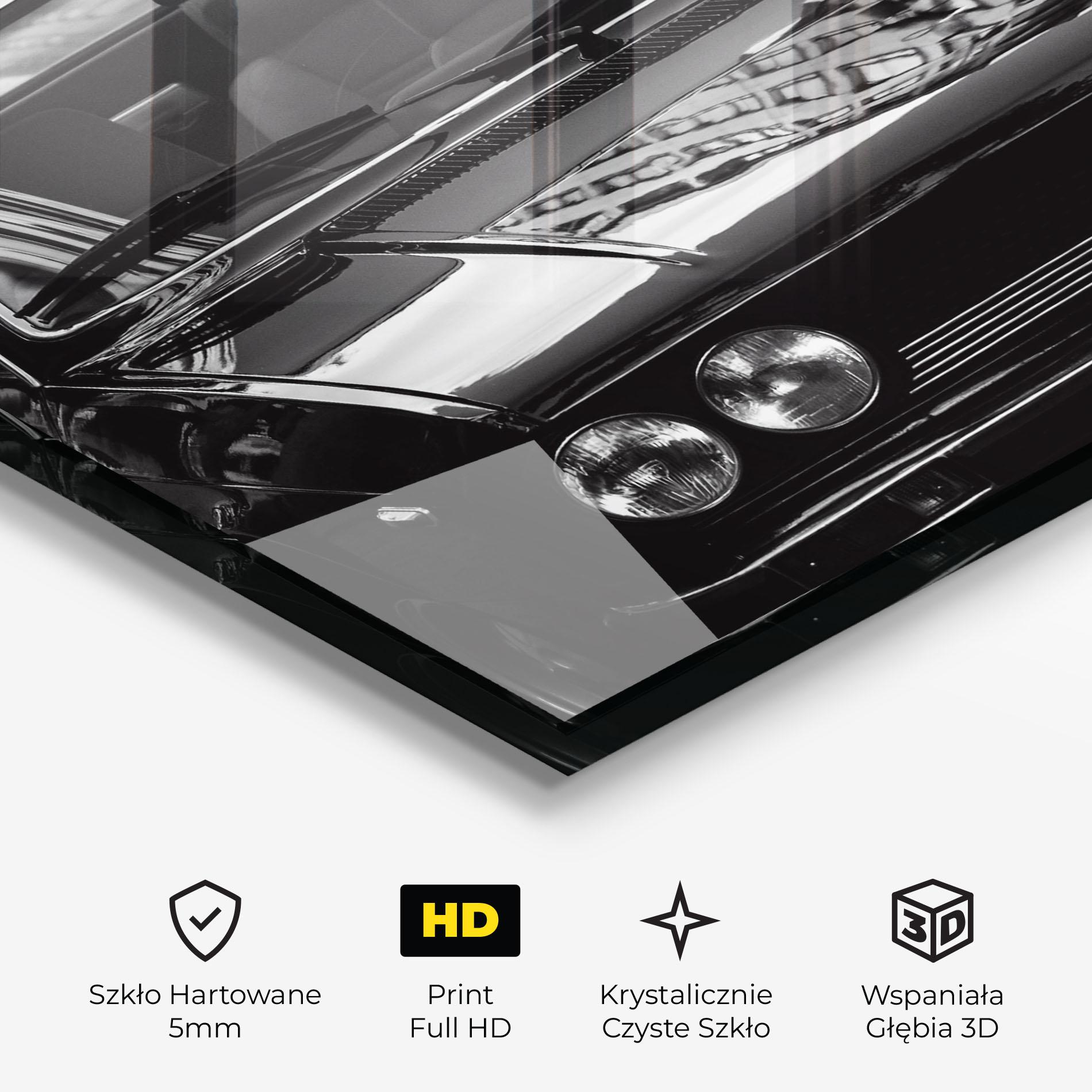 Obraz na Szkle Black Shiny Car mockup 3