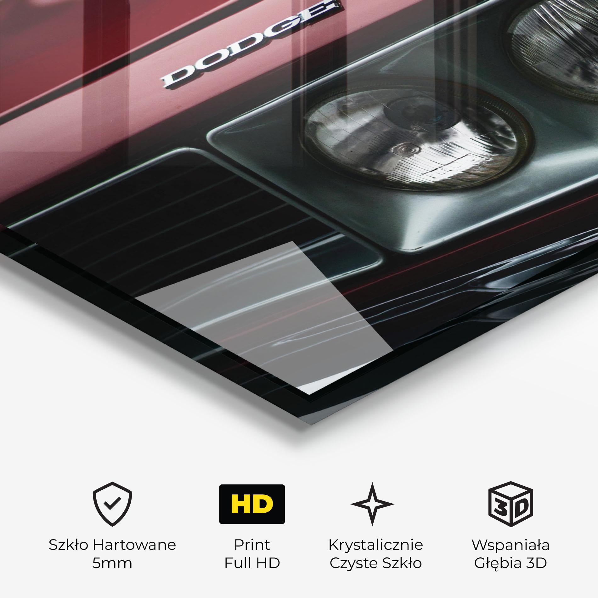 Obraz na Szkle Dark Red Car mockup 3