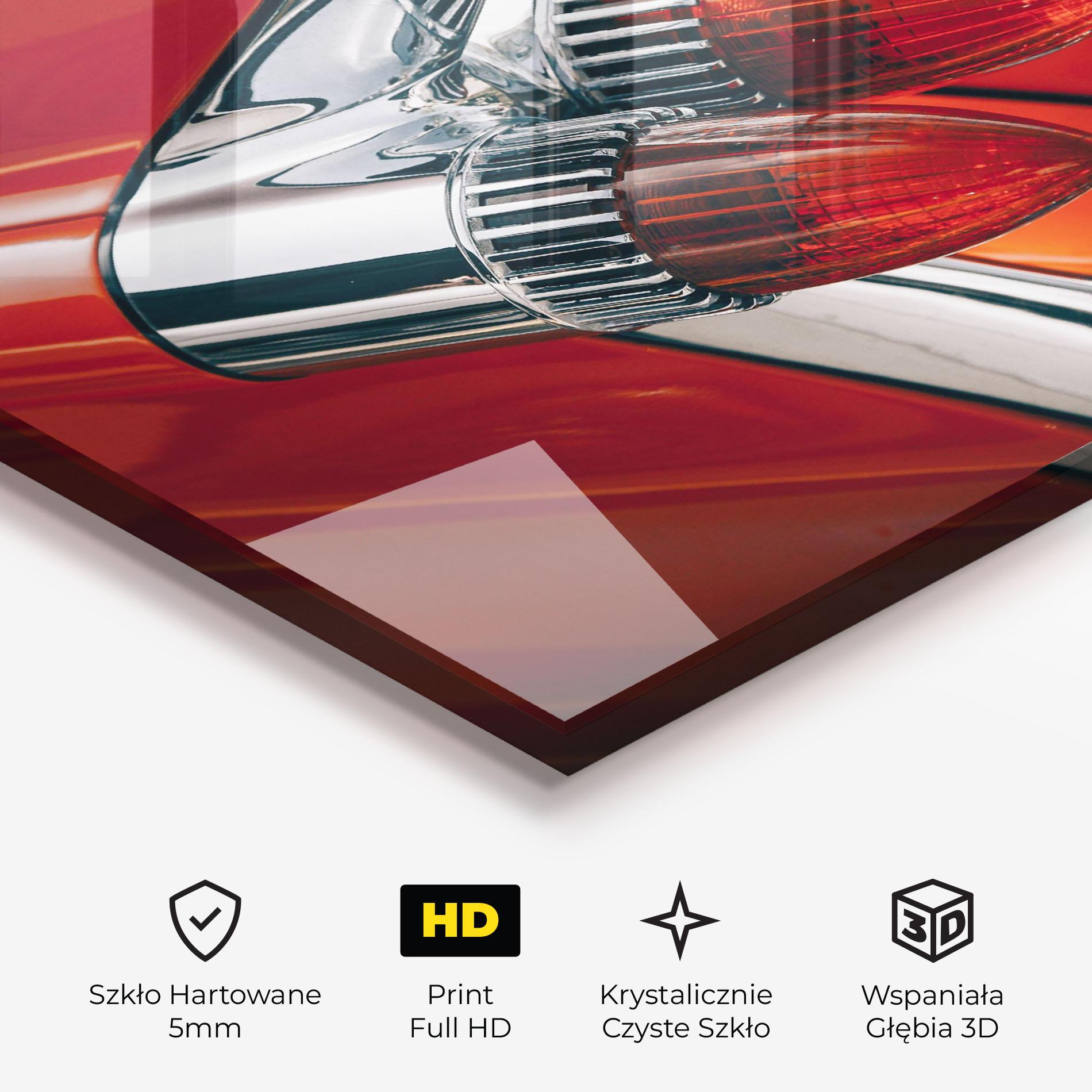 Obraz na Szkle Vintage Car Red mockup 3