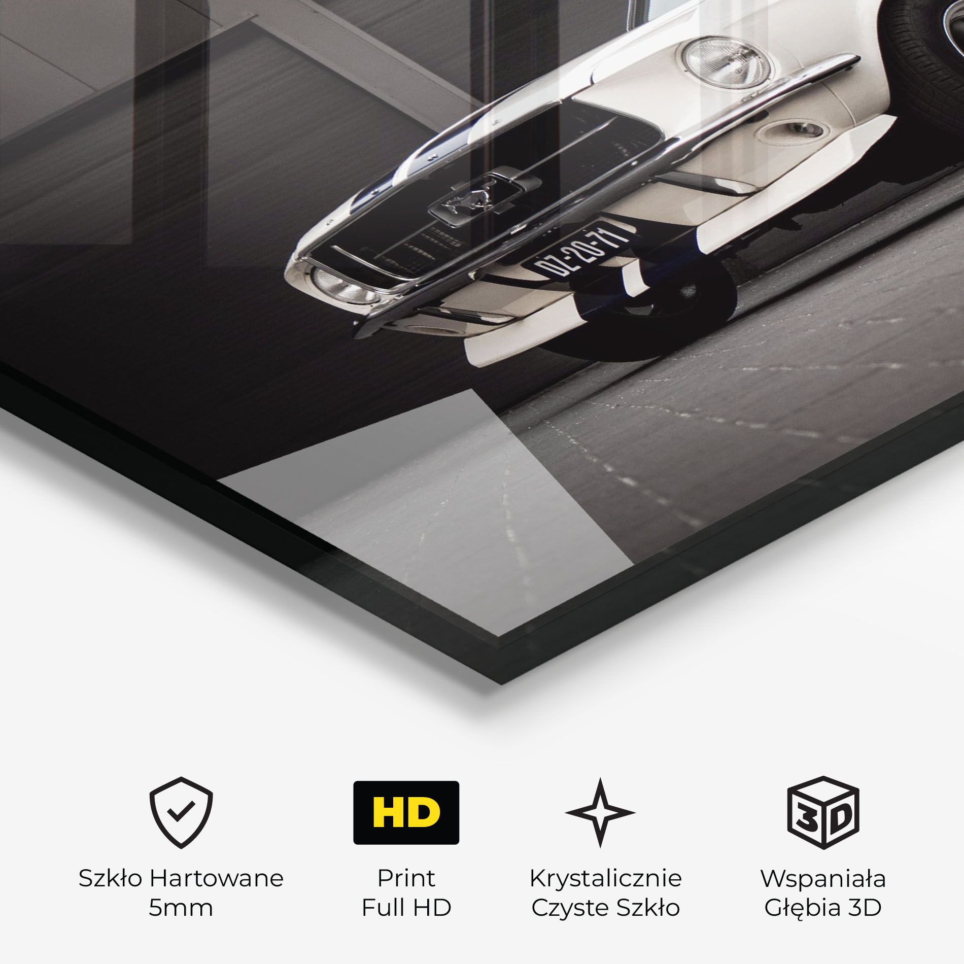 White Vintage Car mockup 3