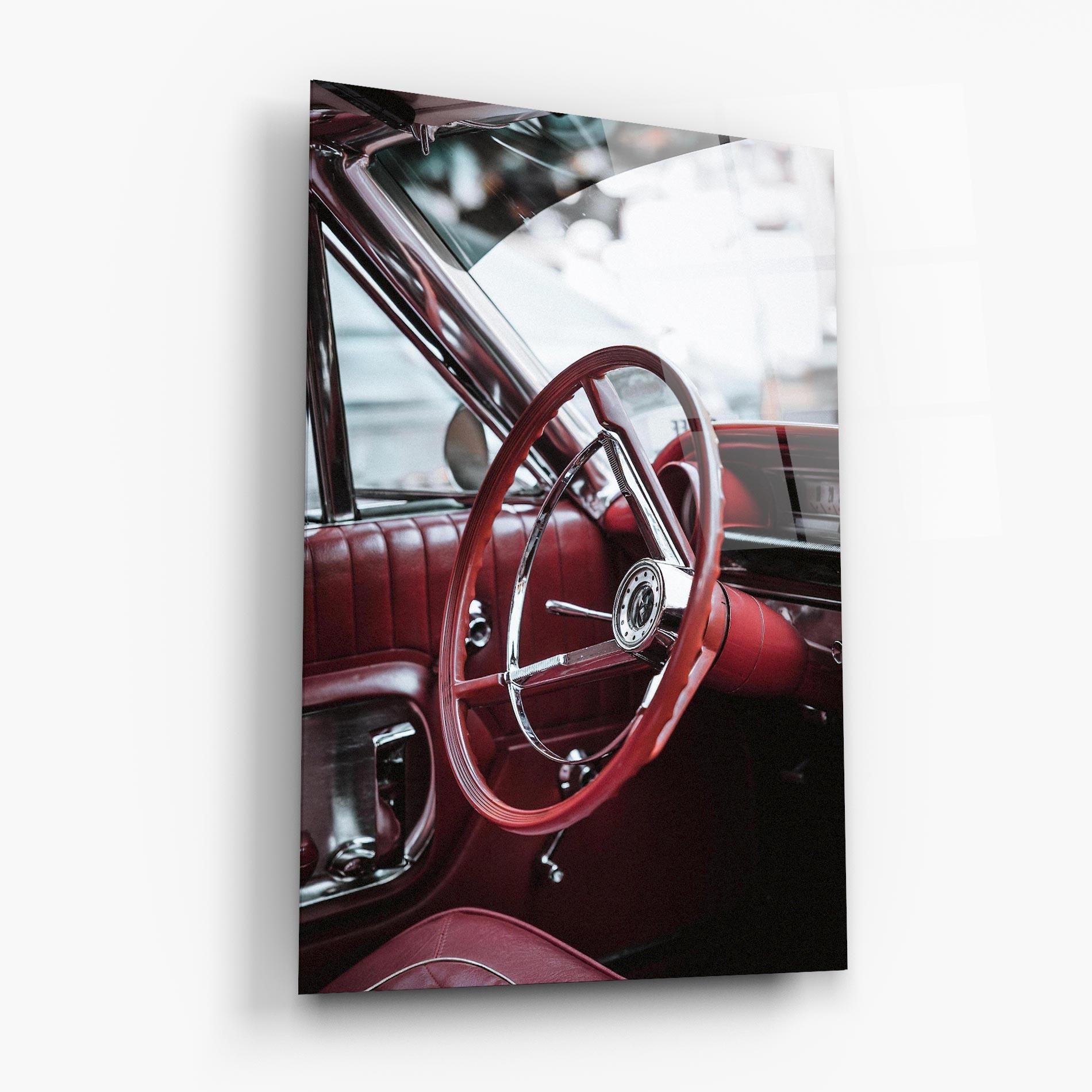 Obraz na Szkle Red Steering Wheel mockup 6