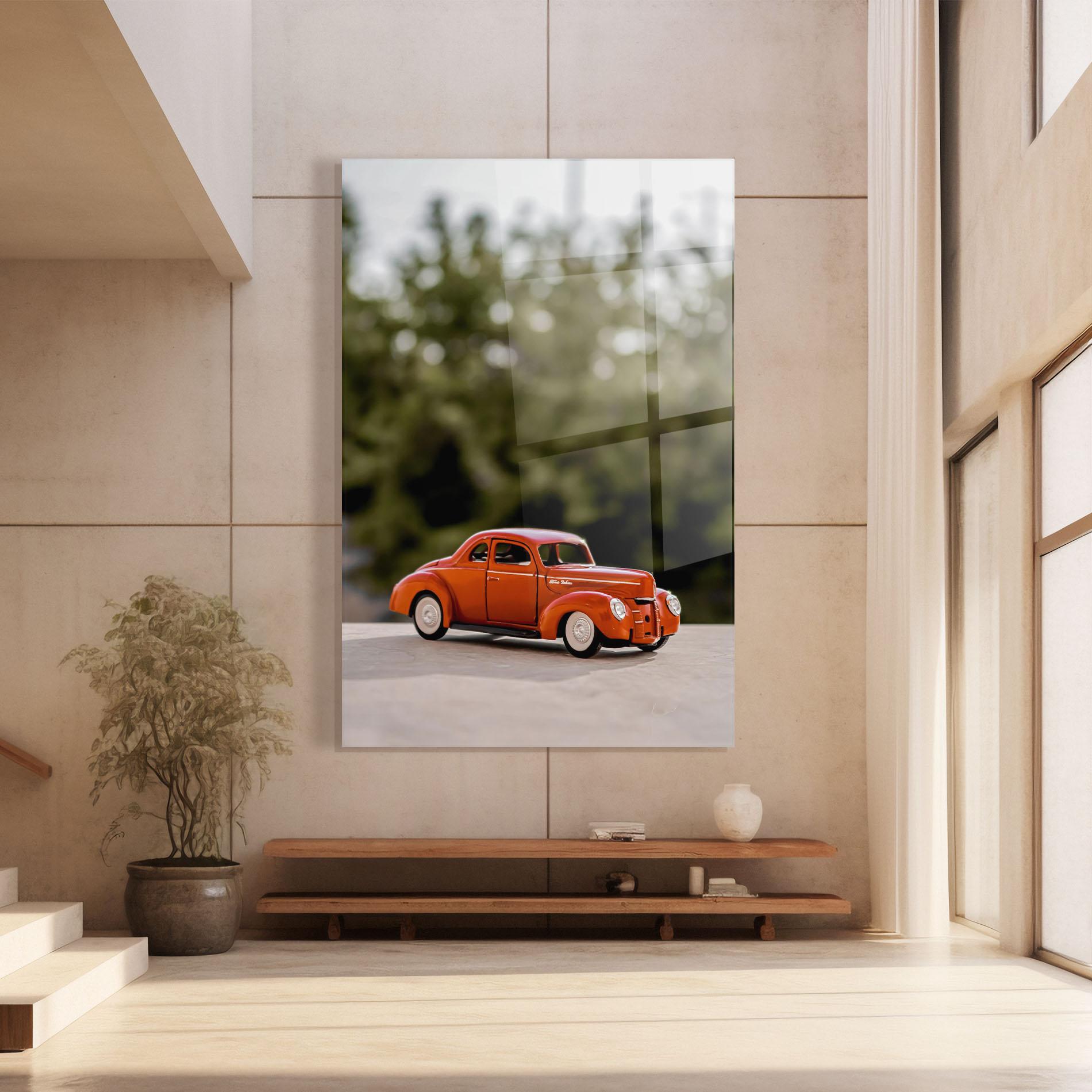 Obraz na Szkle Vintage Orange Toy mockup 8