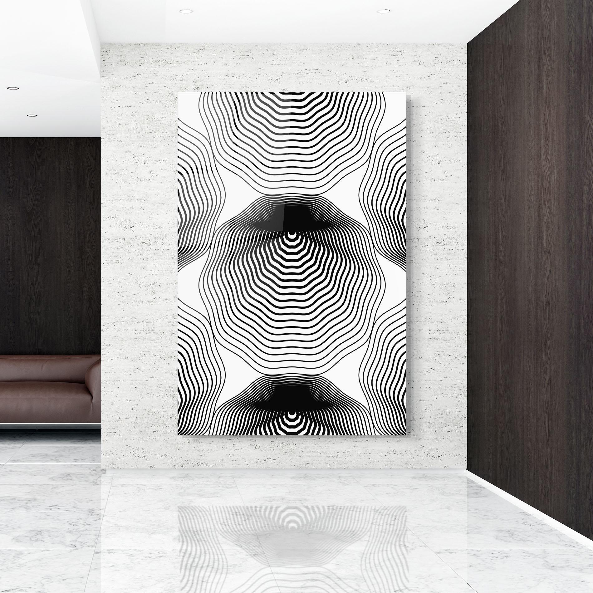 Obraz na Szkle Black Line Art mockup 9