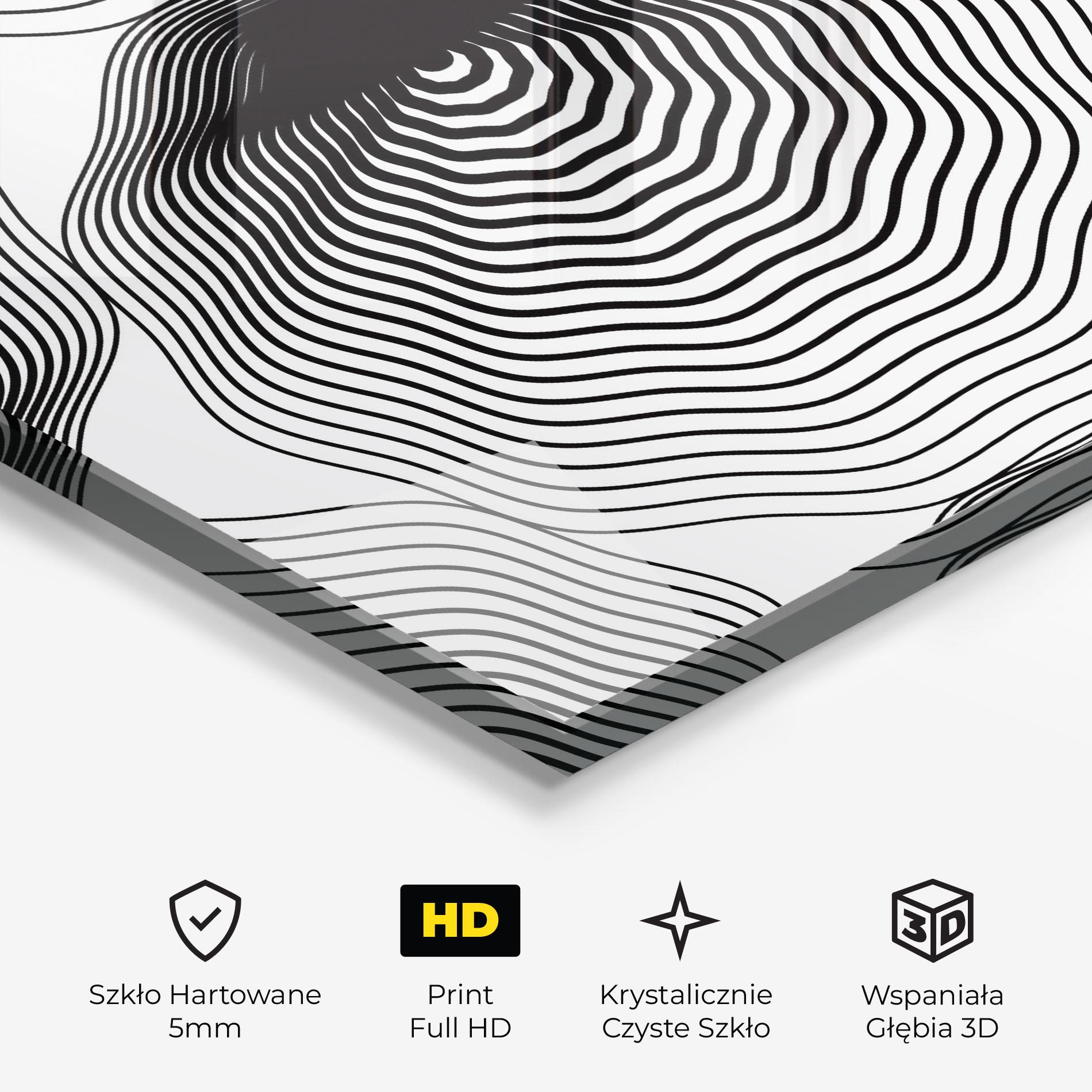 Obraz na Szkle Black Line Art mockup 3