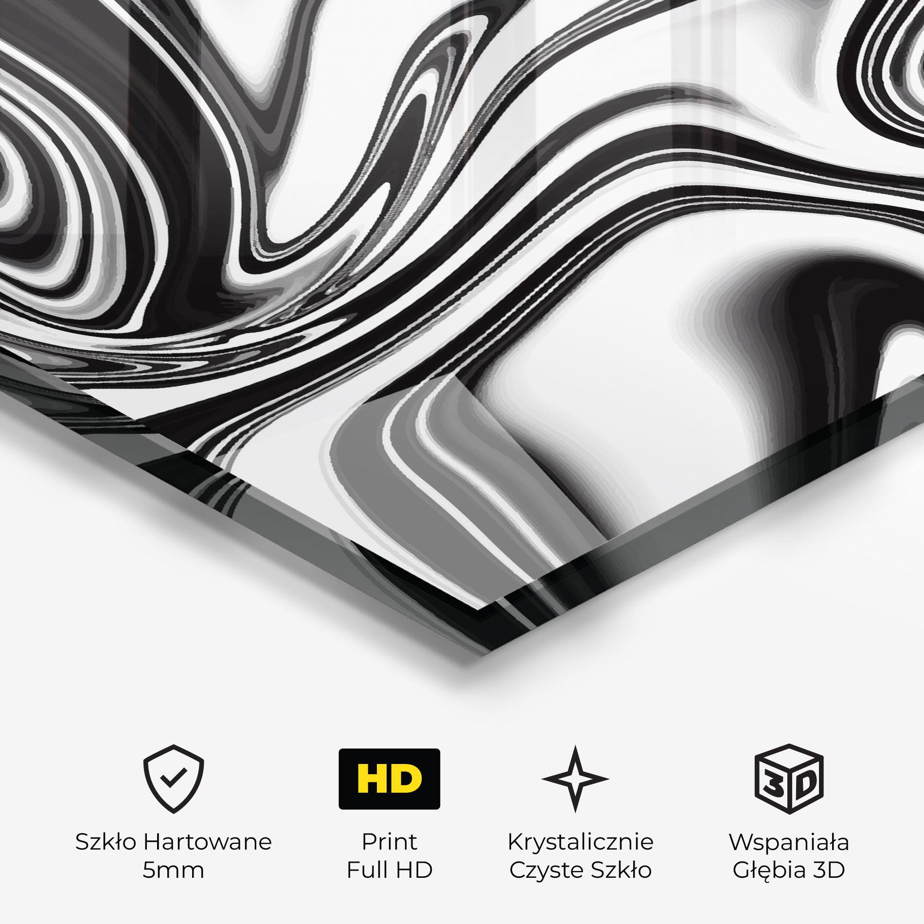 Obraz na Szkle Black White Liquid mockup 3