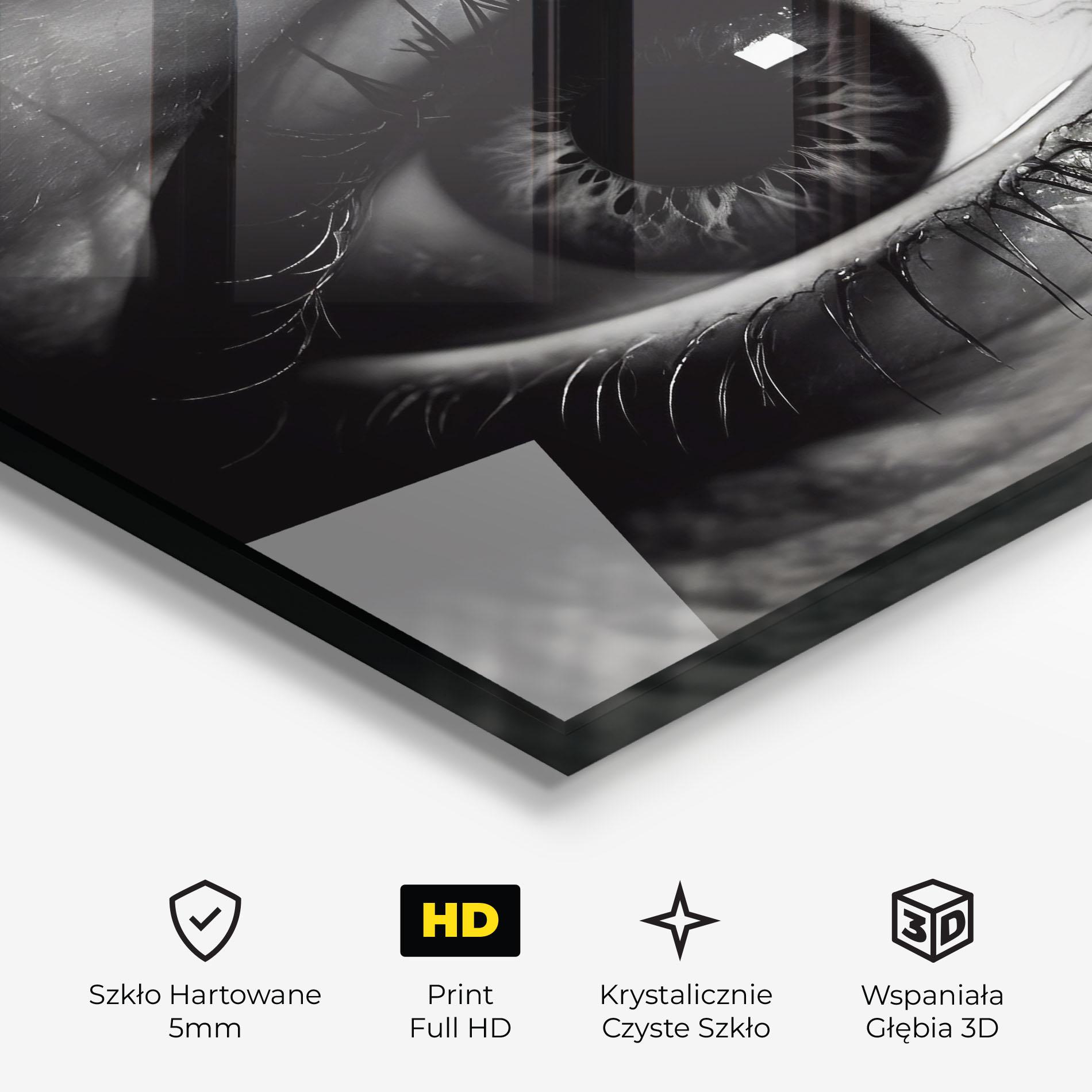 Obraz na Szkle Eye Close Up mockup 3