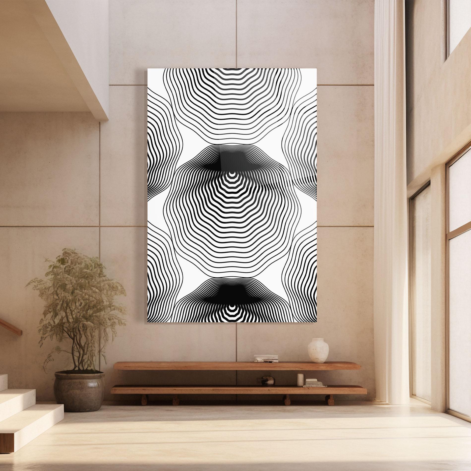 Obraz na Szkle Black Line Art mockup 8