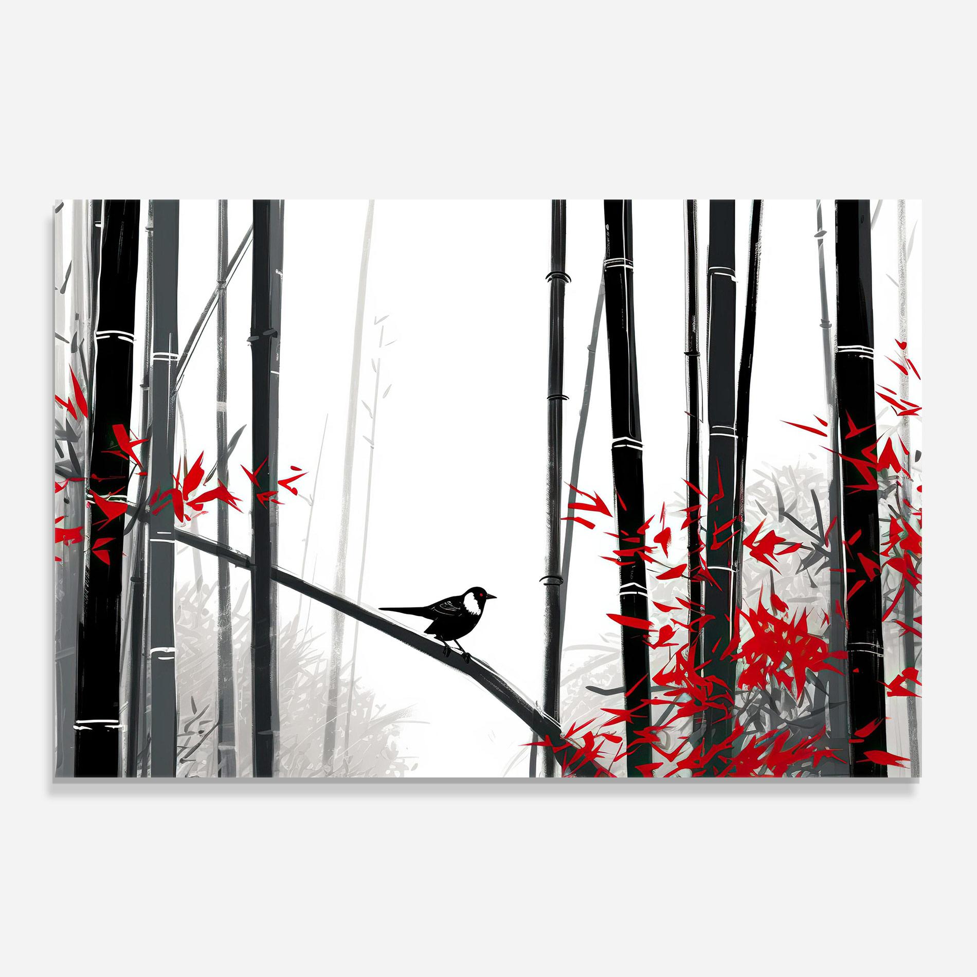 Obraz na Szkle Chinese Red Leafs mockup 0