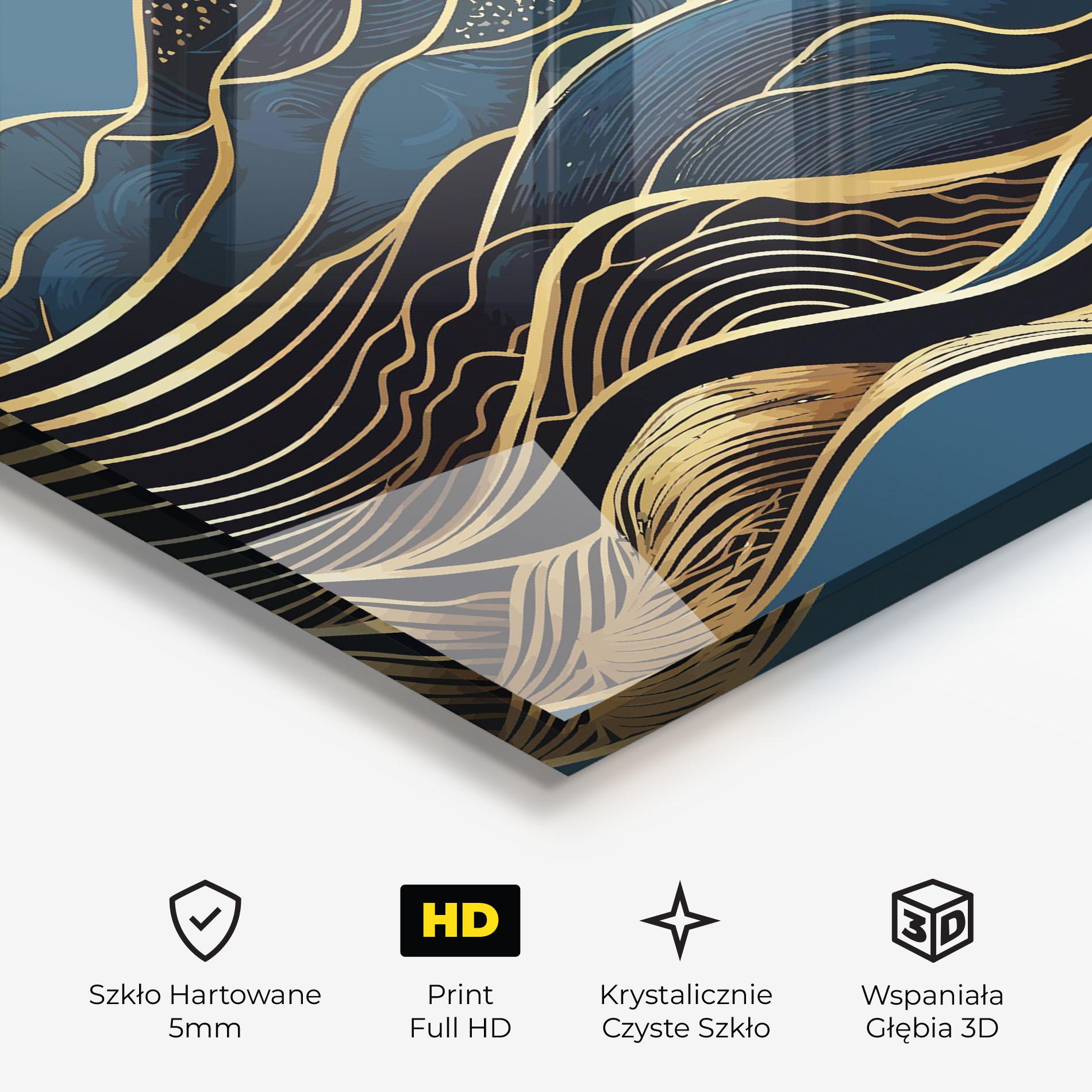 Obraz na Szkle Asiatic Blue Wave mockup 3