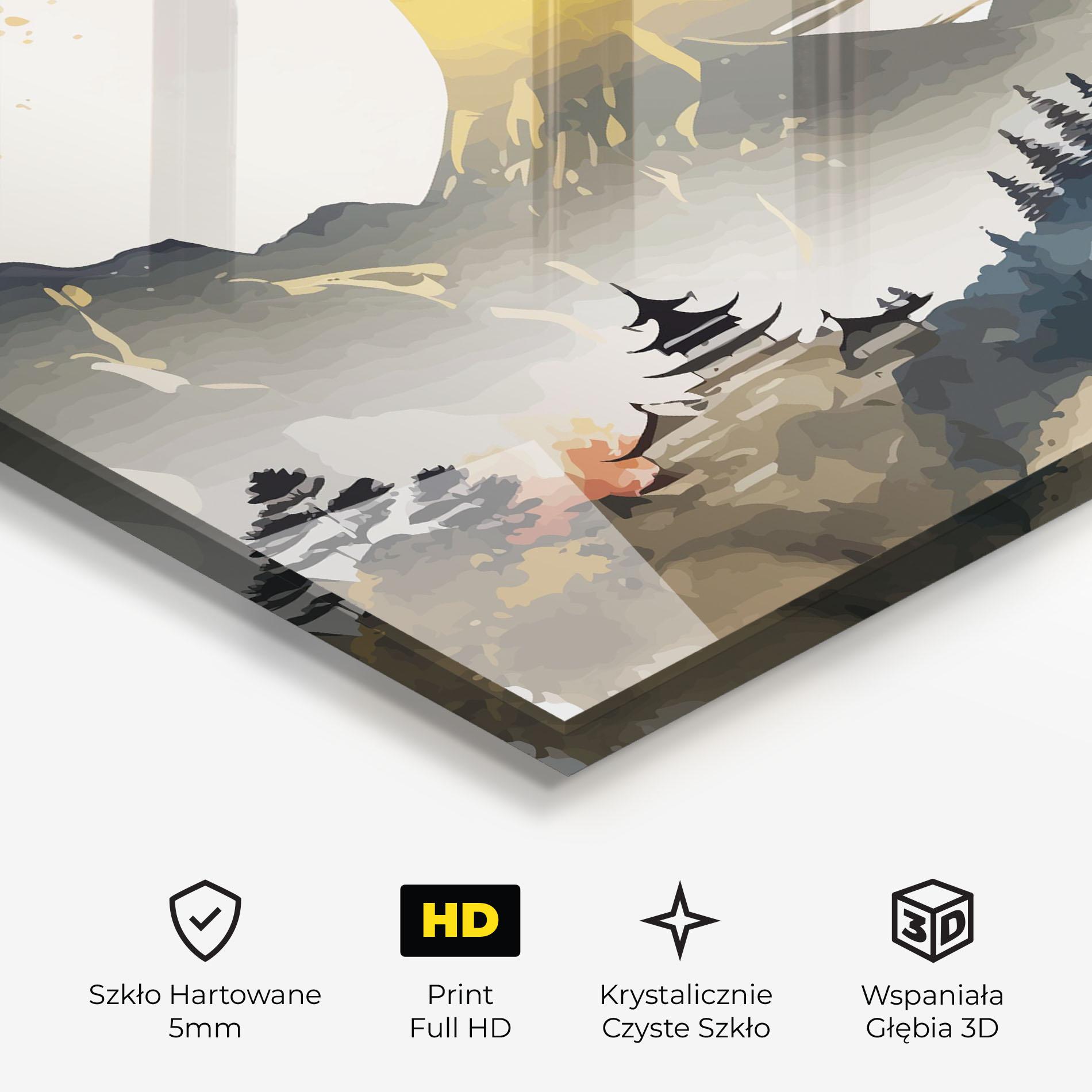 Obraz na Szkle Asiatic Gold Cream mockup 3