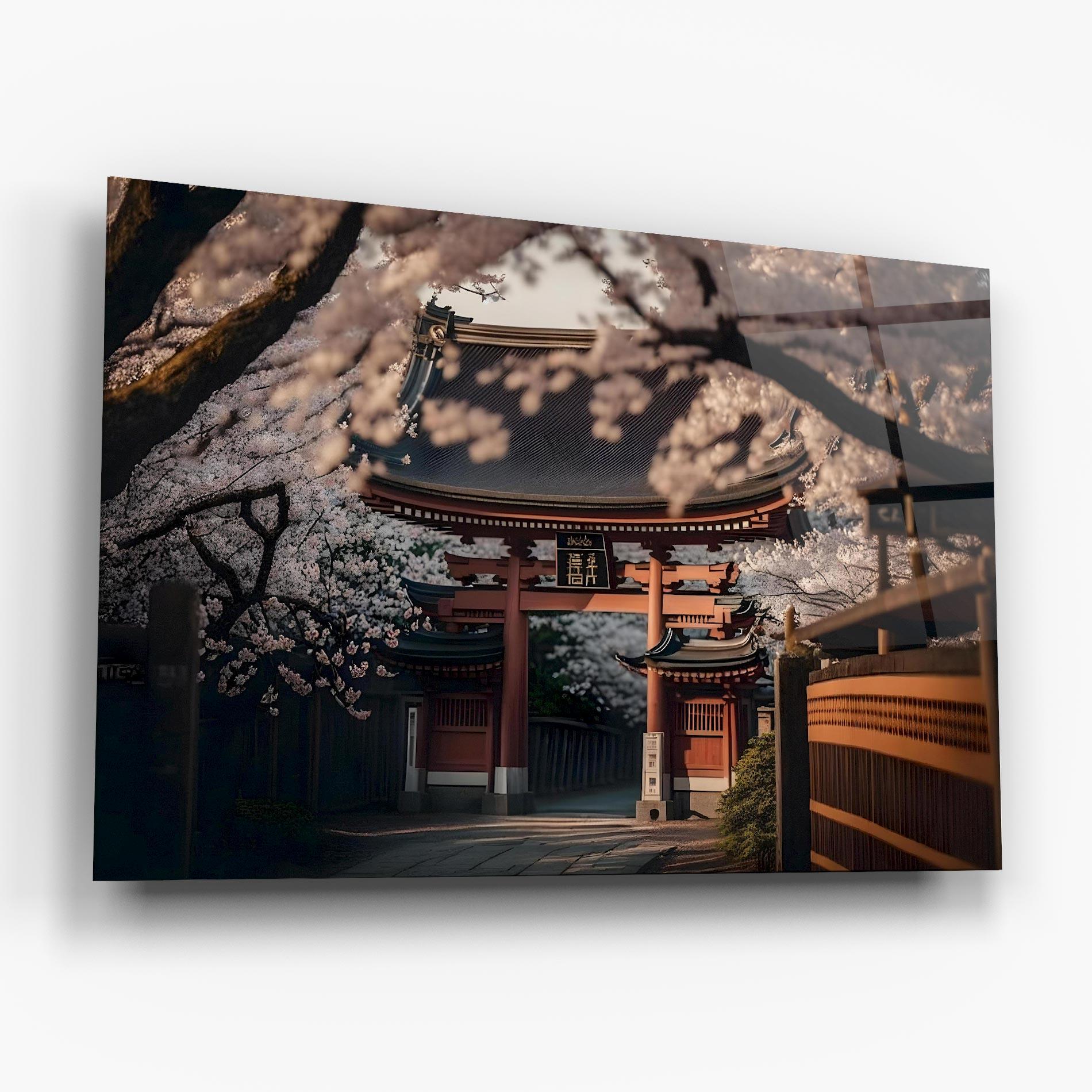 Obraz na Szkle Cherry Blossom Garden mockup 6