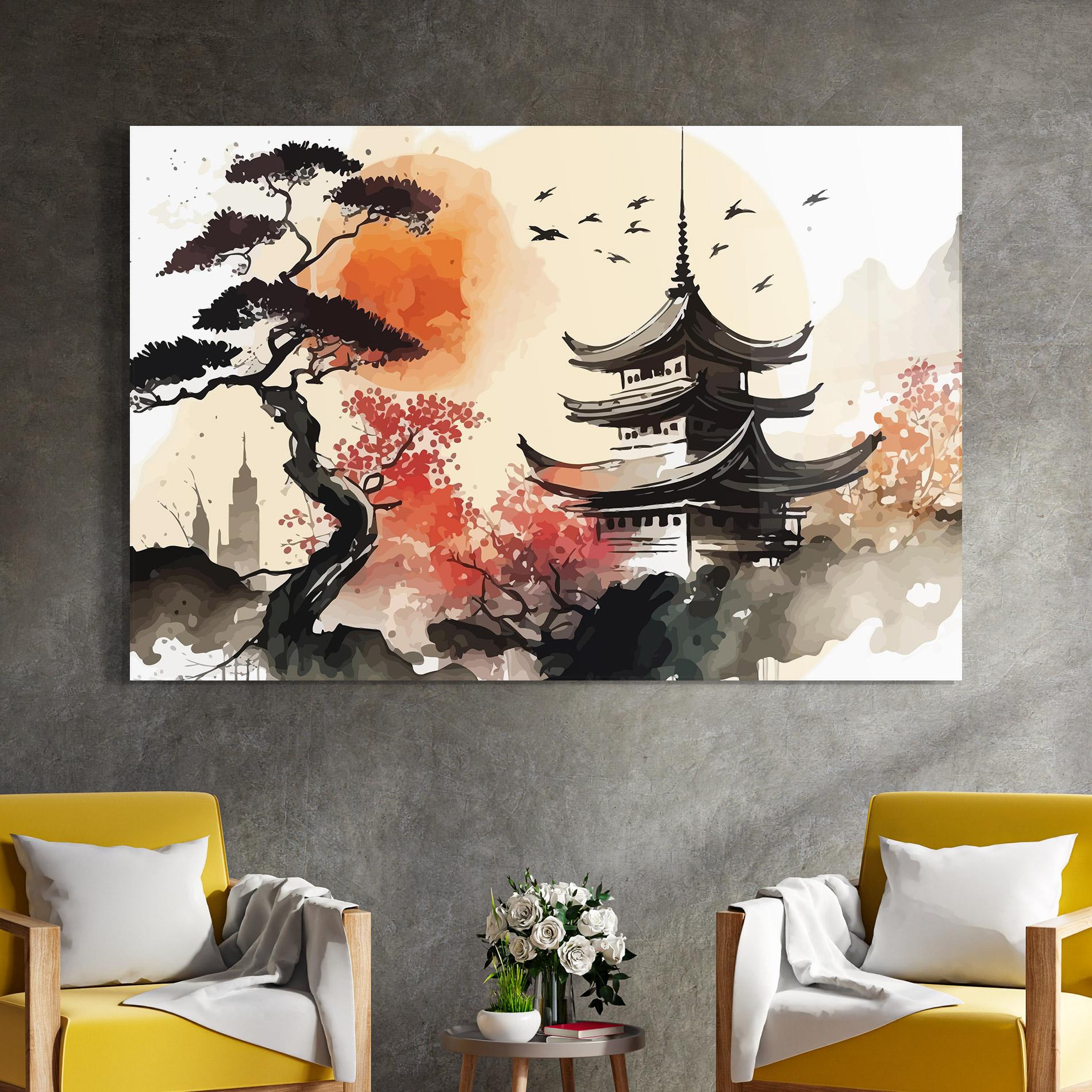 Obraz na Szkle Asiatic Beautiful View mockup 4