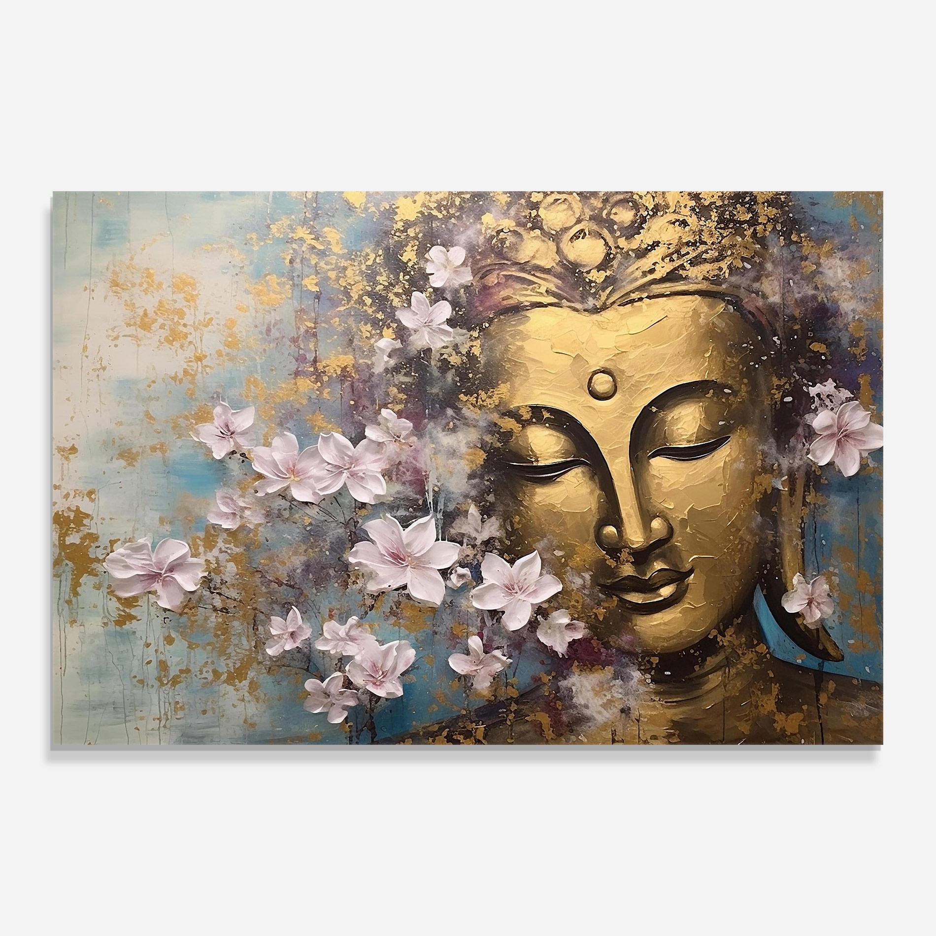 Obraz na Szkle Abstract Buddha Plants mockup 0