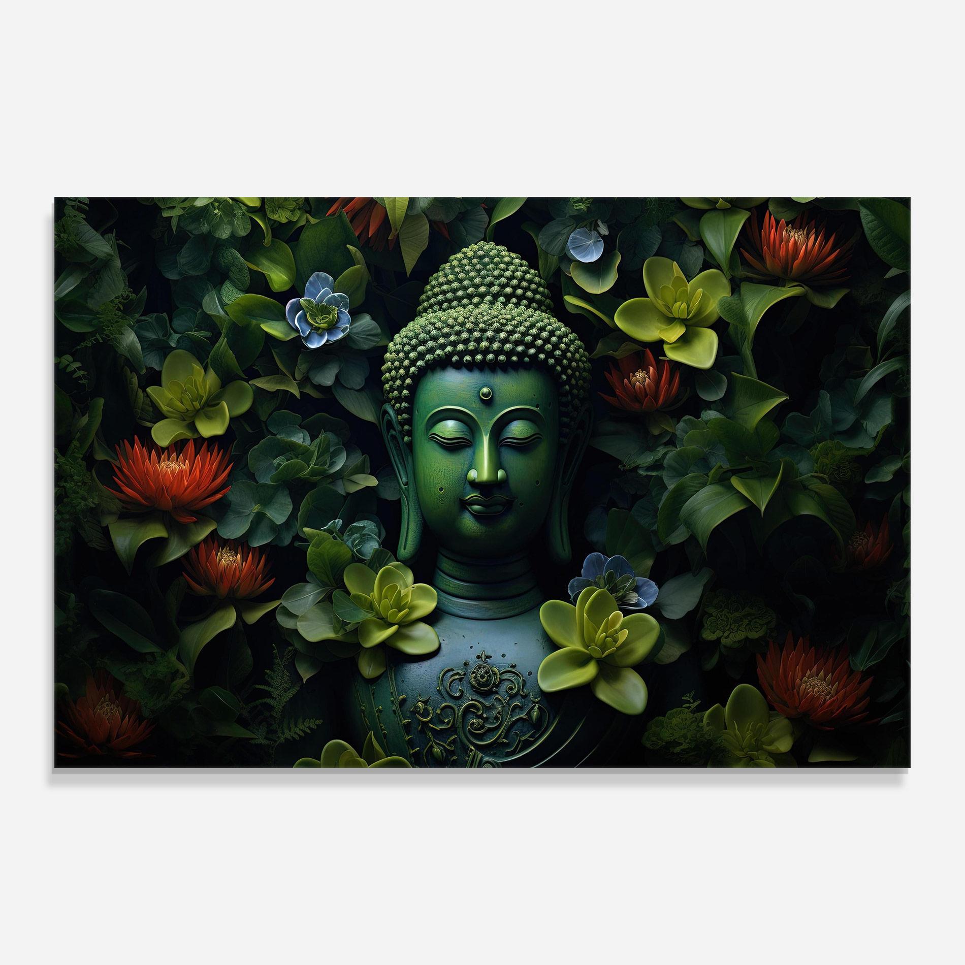 Obraz na Szkle Blue Light Buddha mockup 0