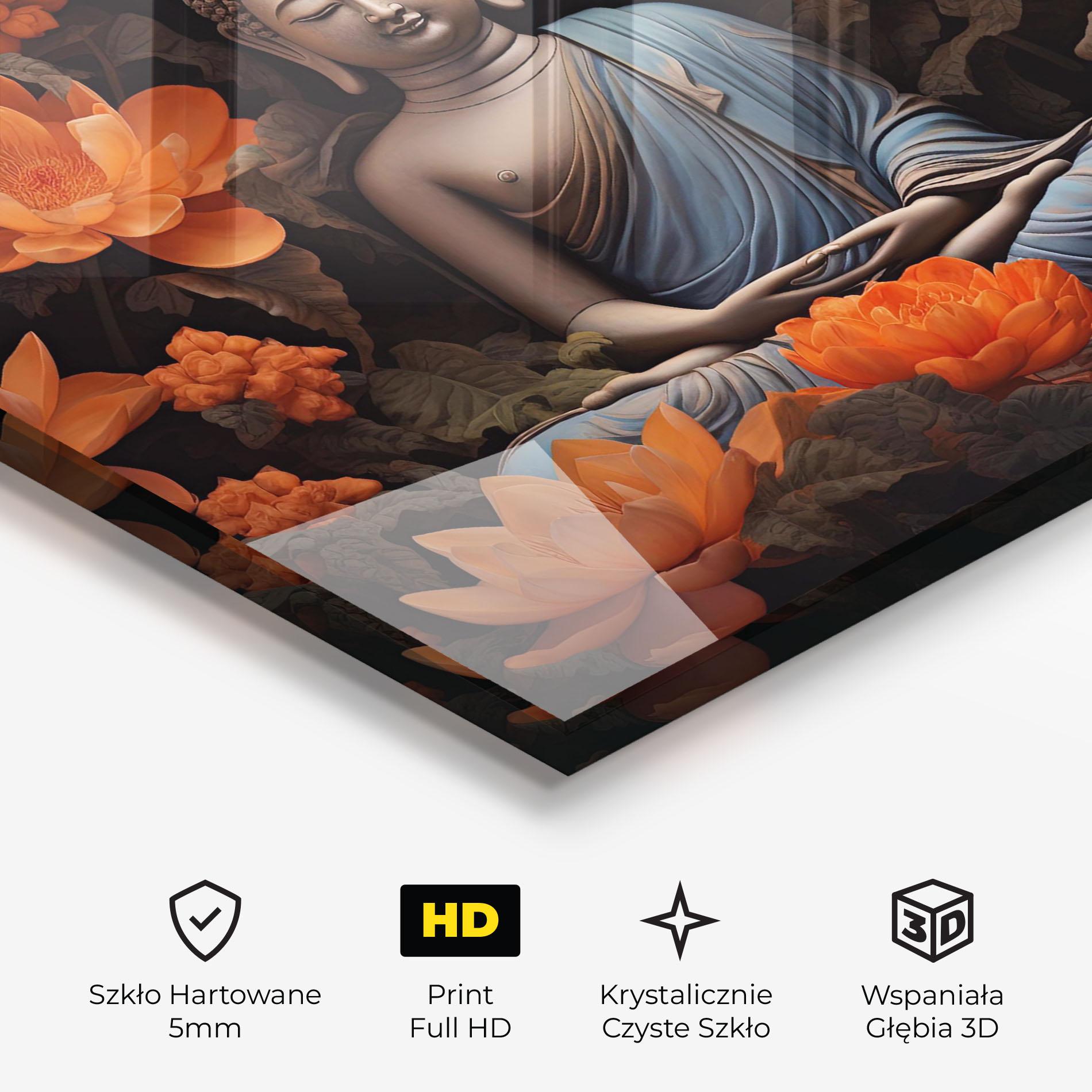 Obraz na Szkle Big Flower Buddha mockup 3