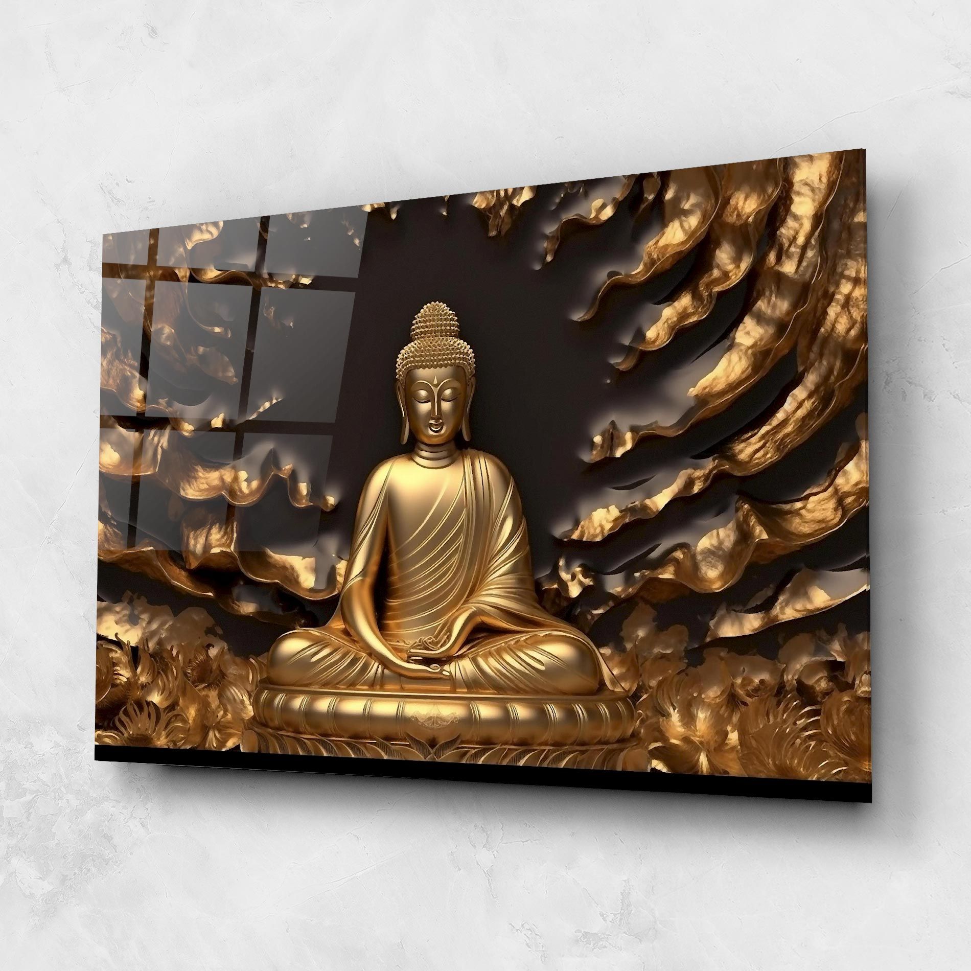Gold 3d Buddha mockup 1
