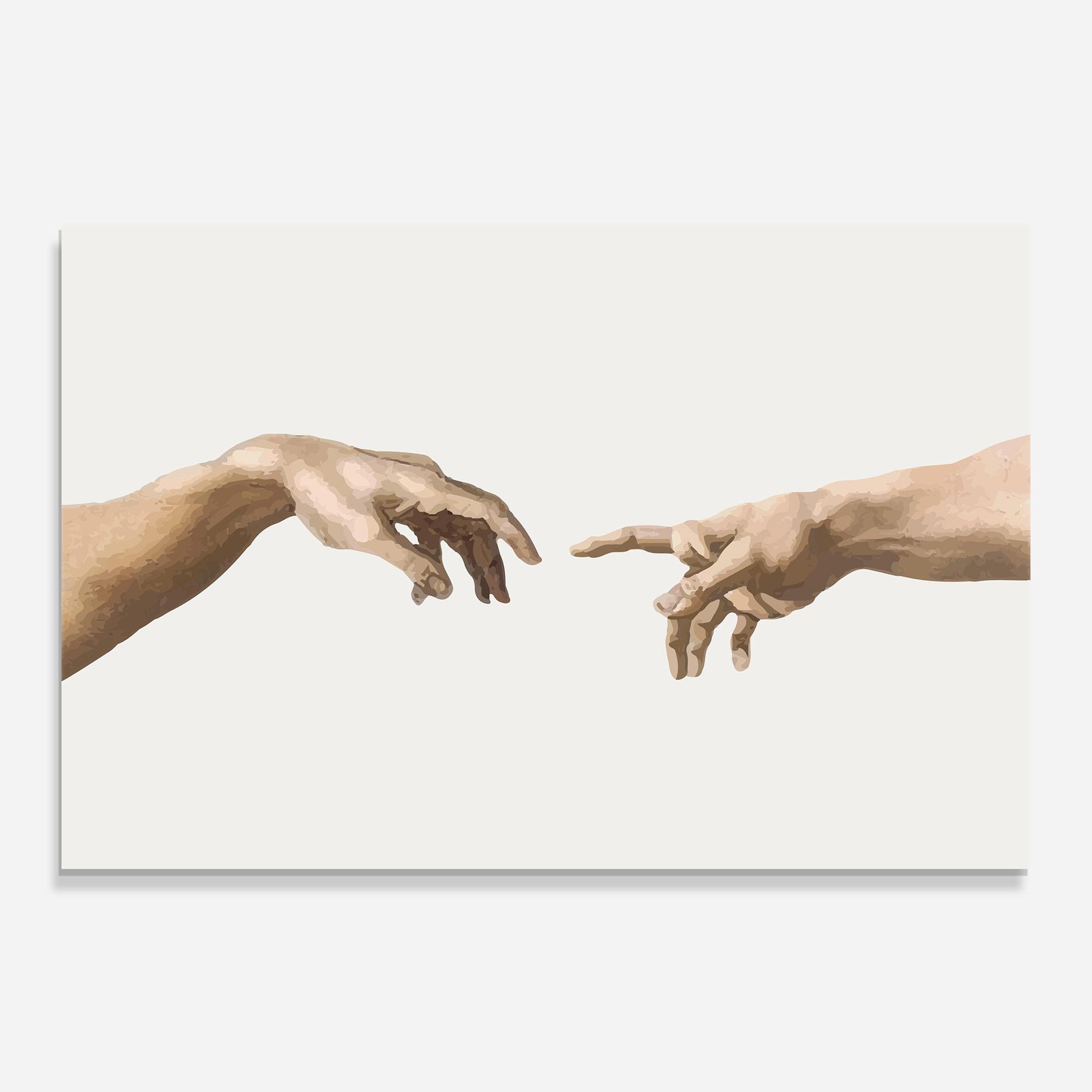 Obraz na Szkle Cream Hands Art mockup 0