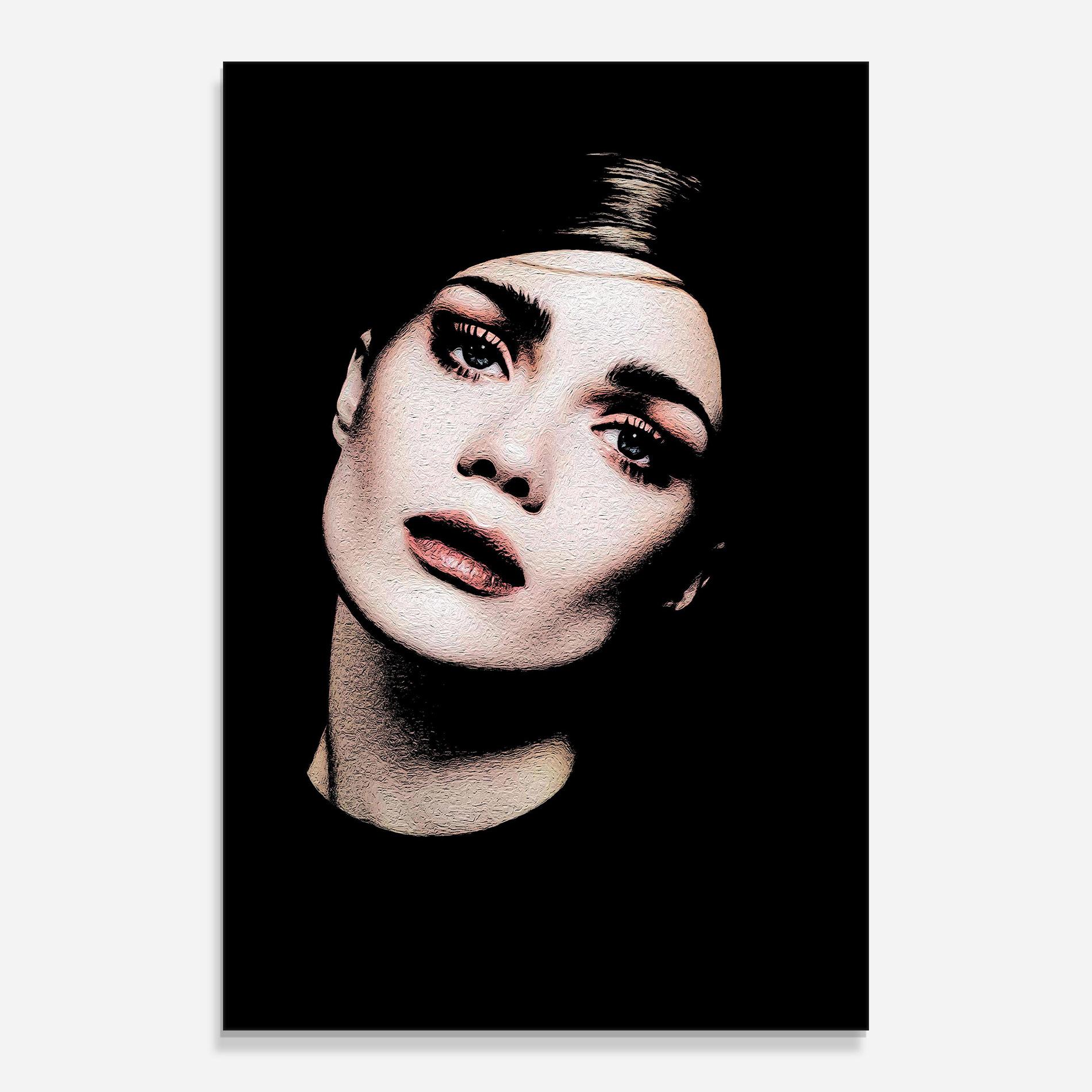 Obraz na Szkle Blue Eyes Lady mockup 0