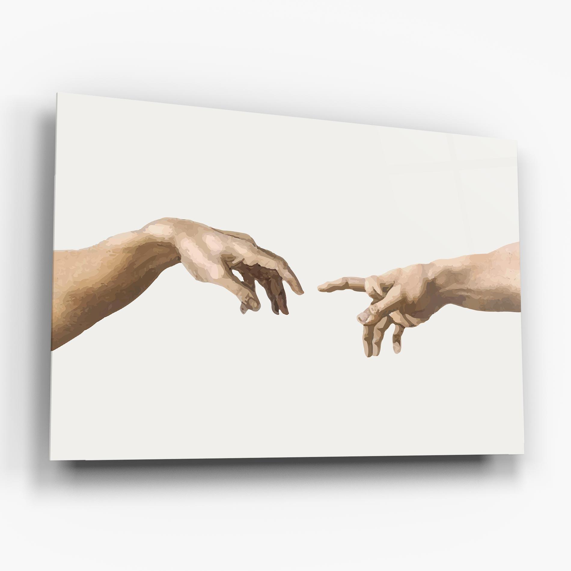 Obraz na Szkle Cream Hands Art mockup 6